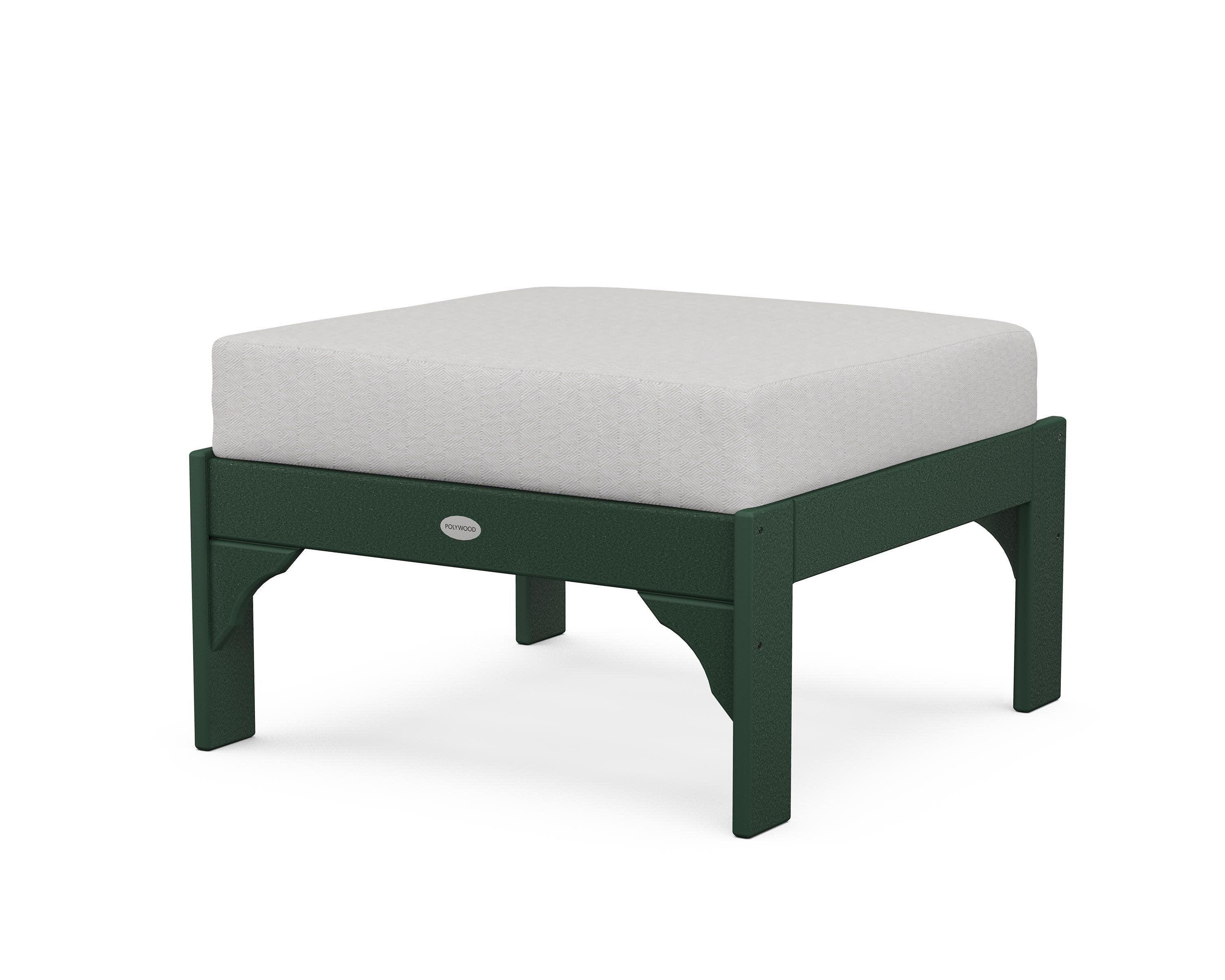 Vineyard Deep Seating Ottoman in Green / Diamond in the Rough