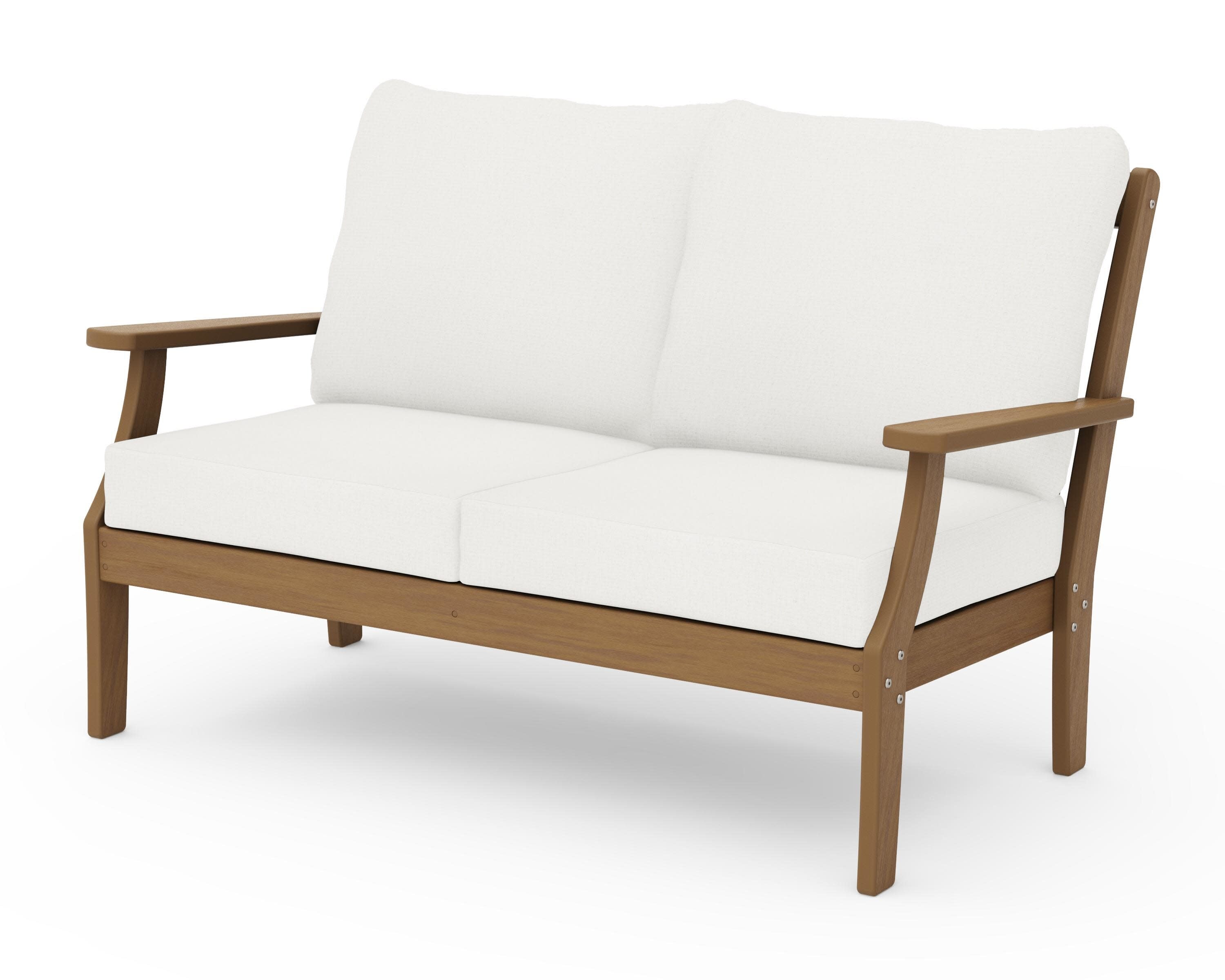 Braxton Deep Seating Loveseat in Natural / Natural Linen