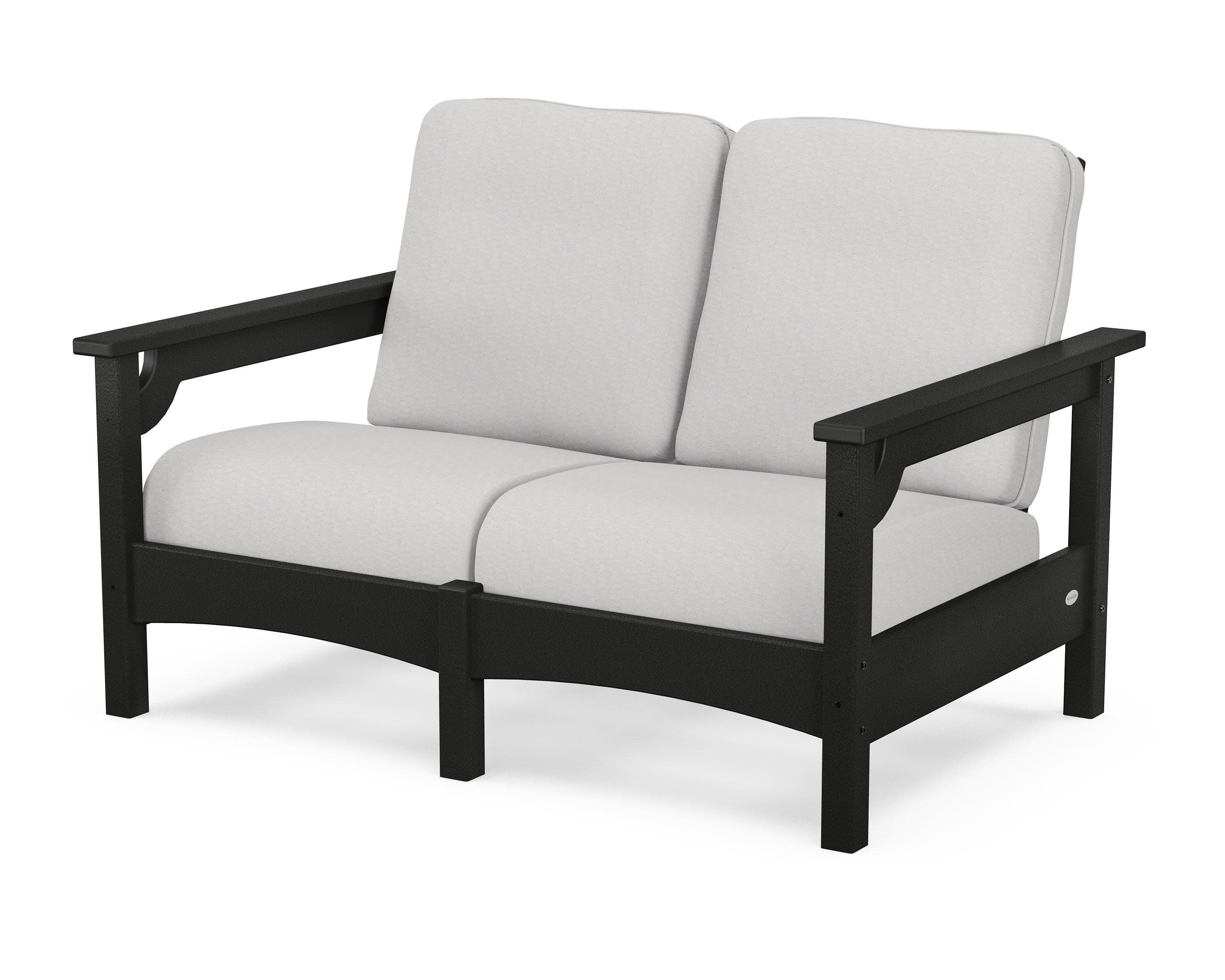 Club Loveseat in Black / Diamond in the Rough