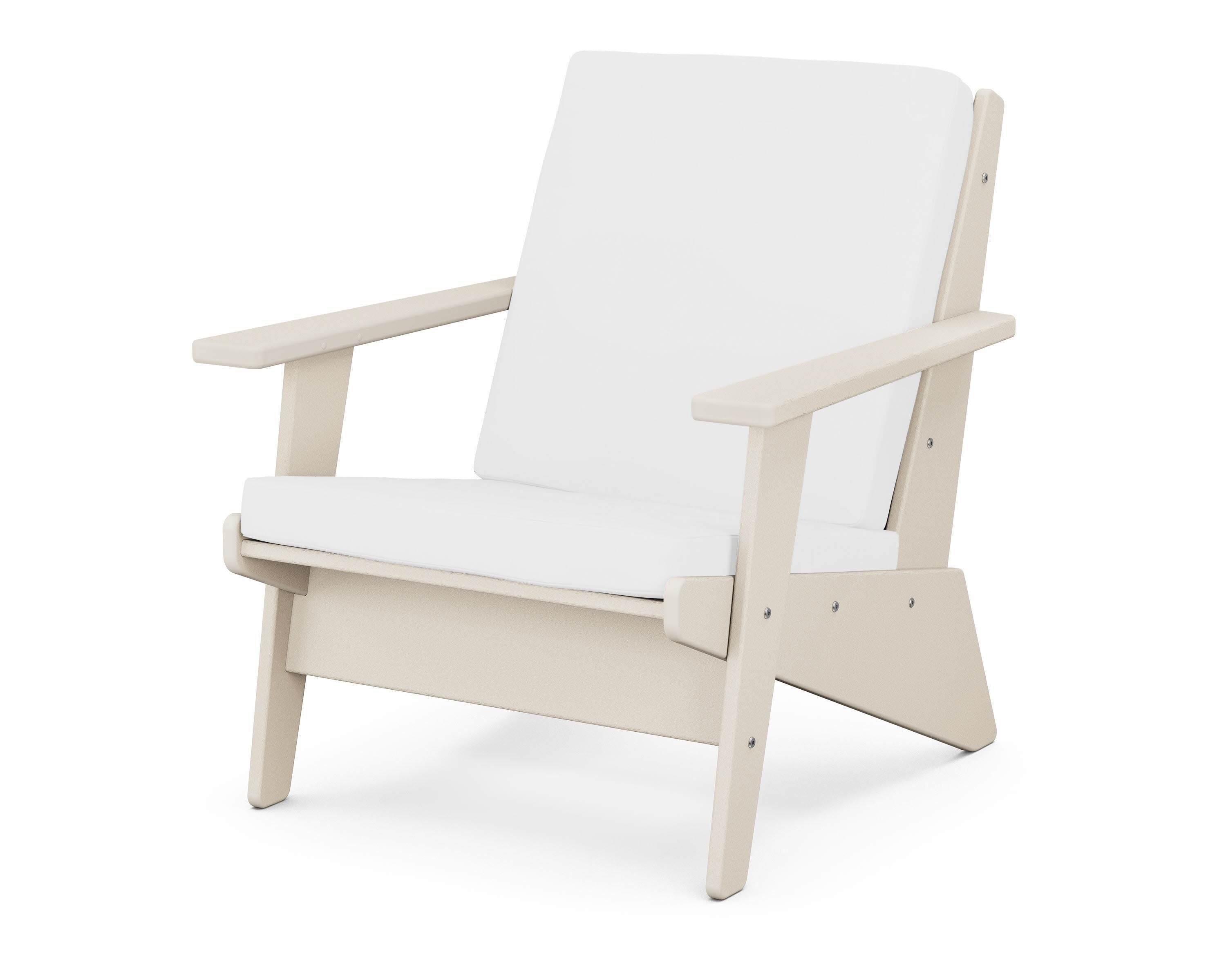Riviera Modern Lounge Chair in Sand / Natural