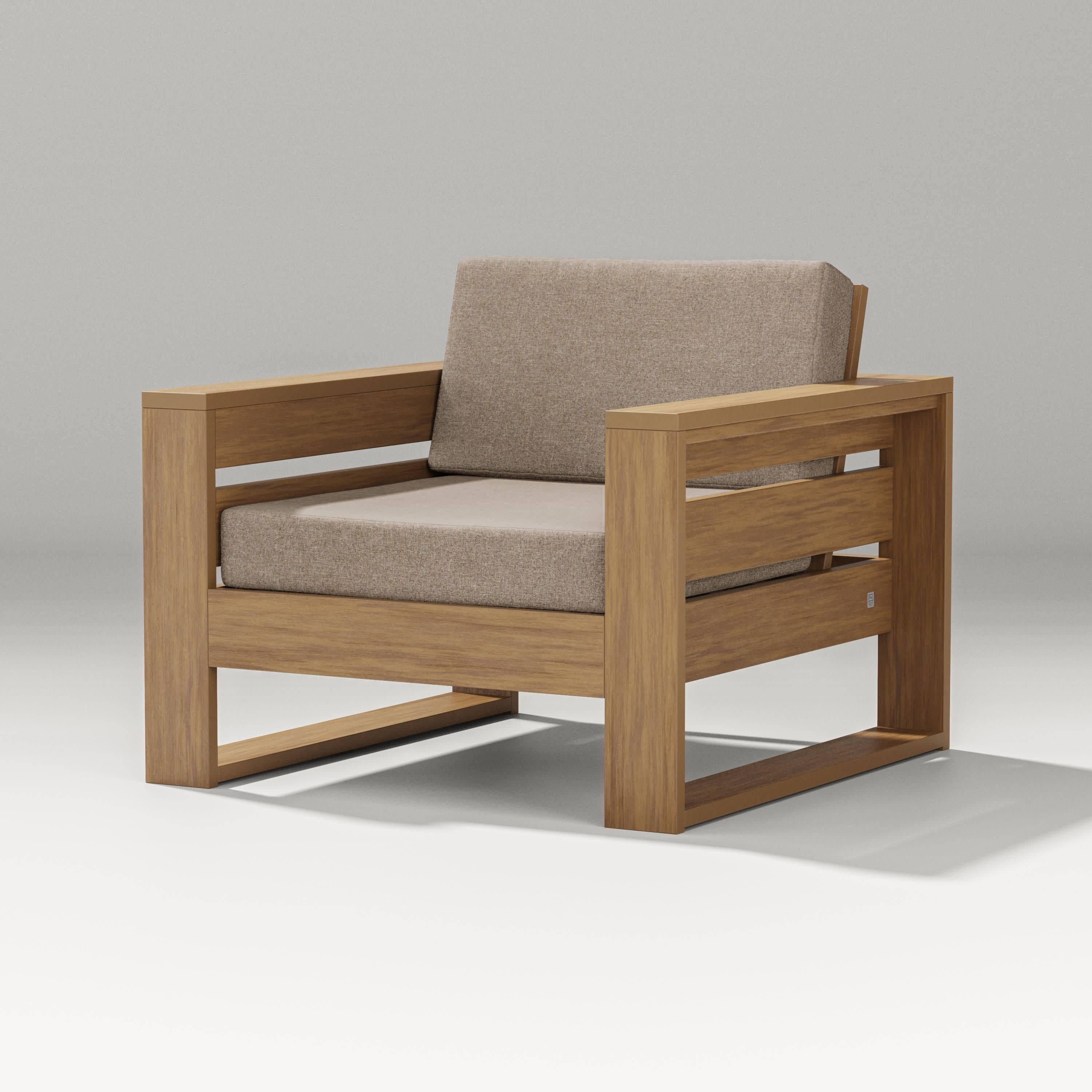Latitude Lounge Chair in Natural / Spiced Burlap