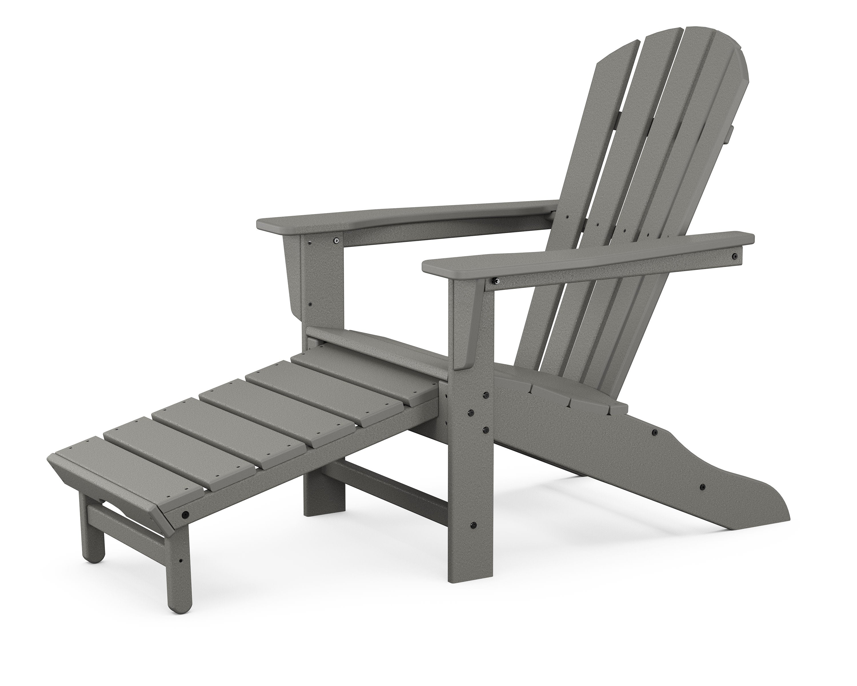 Palm Coast Ultimate Adirondack with Hideaway Ottoman in Slate Grey