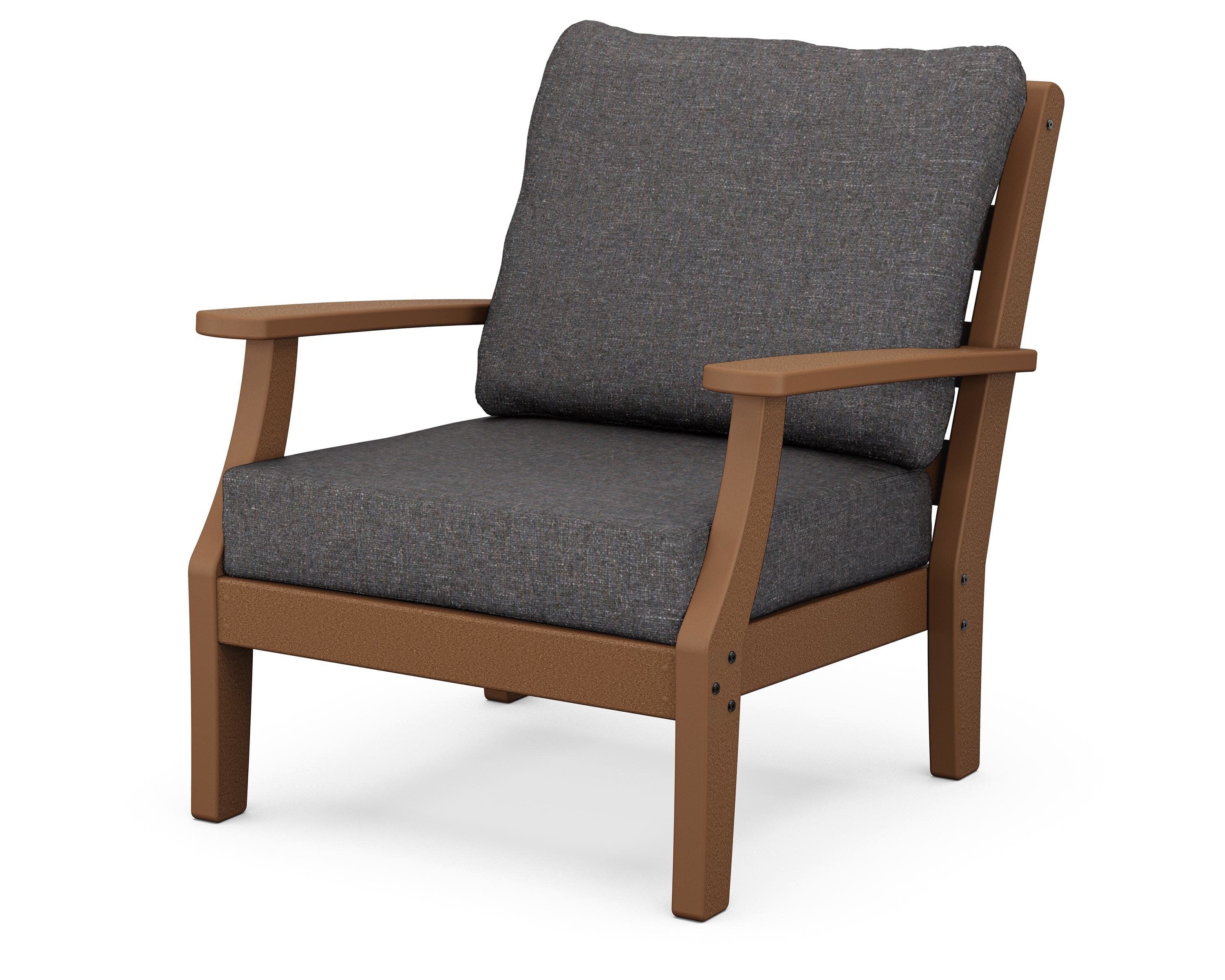 Chesapeake Deep Seating Chair in Teak / Ash Charcoal