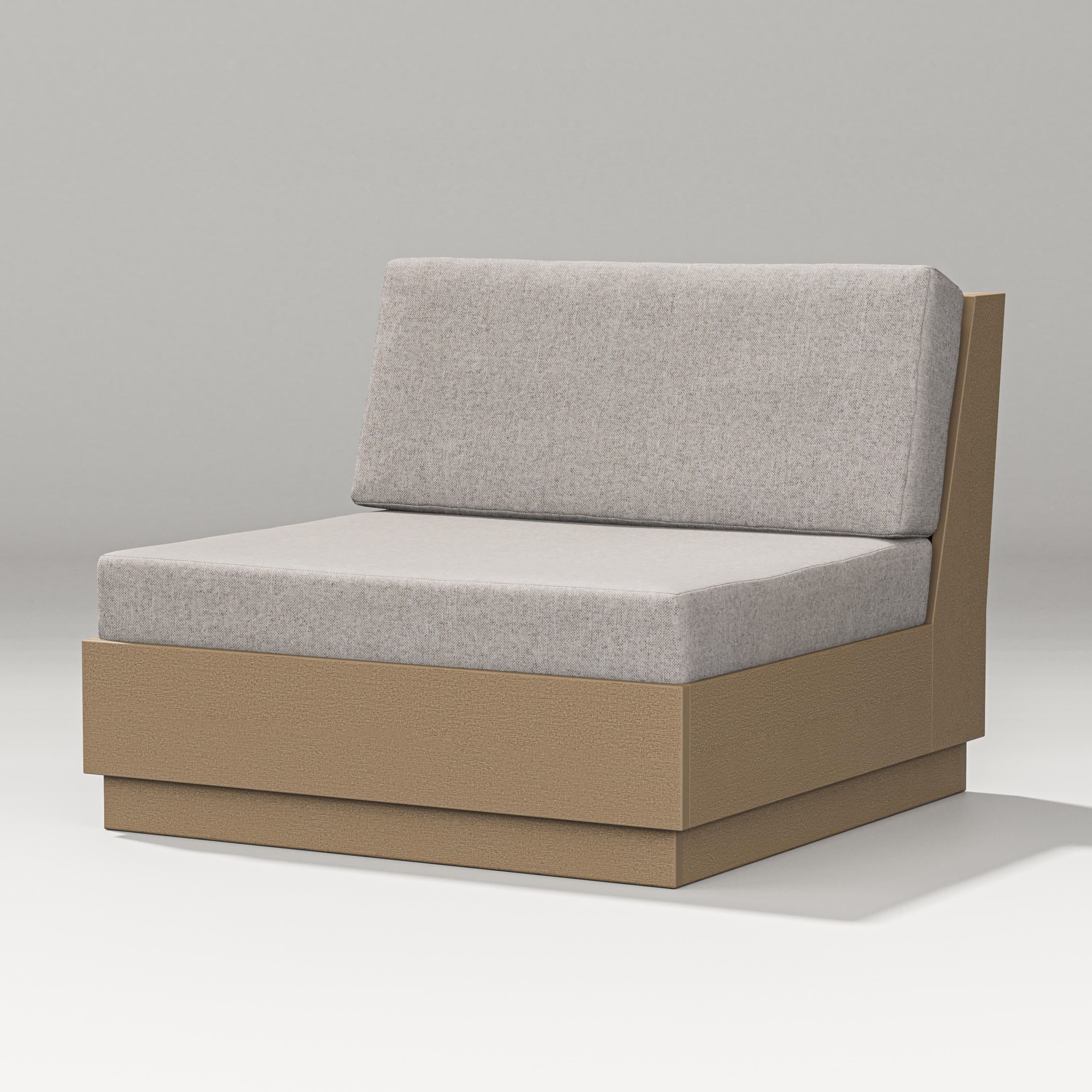 Elevate Modular Armless Chair in Vintage Sahara / Weathered Tweed