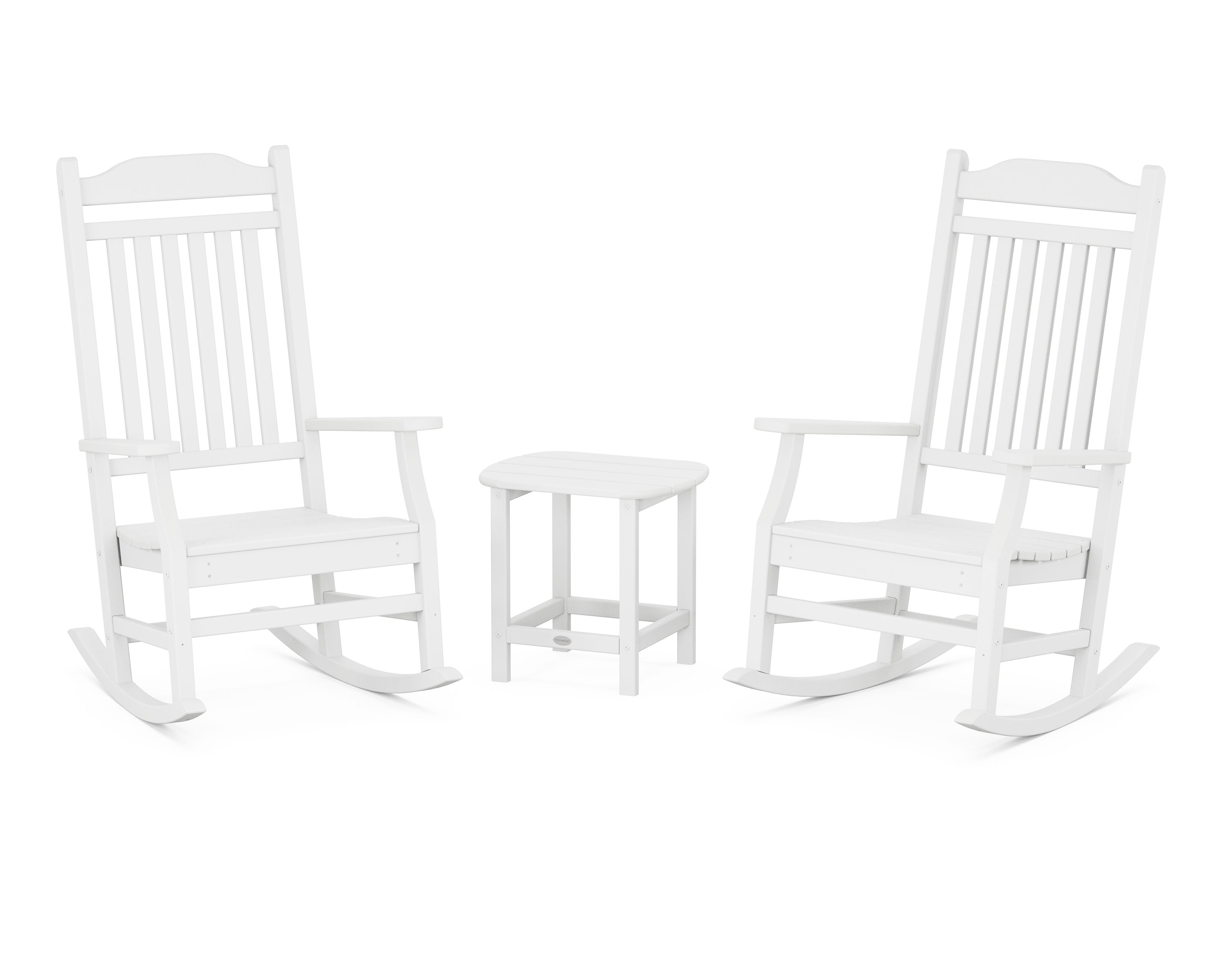 Cottage Rocking Chair 3-Piece Set in White
