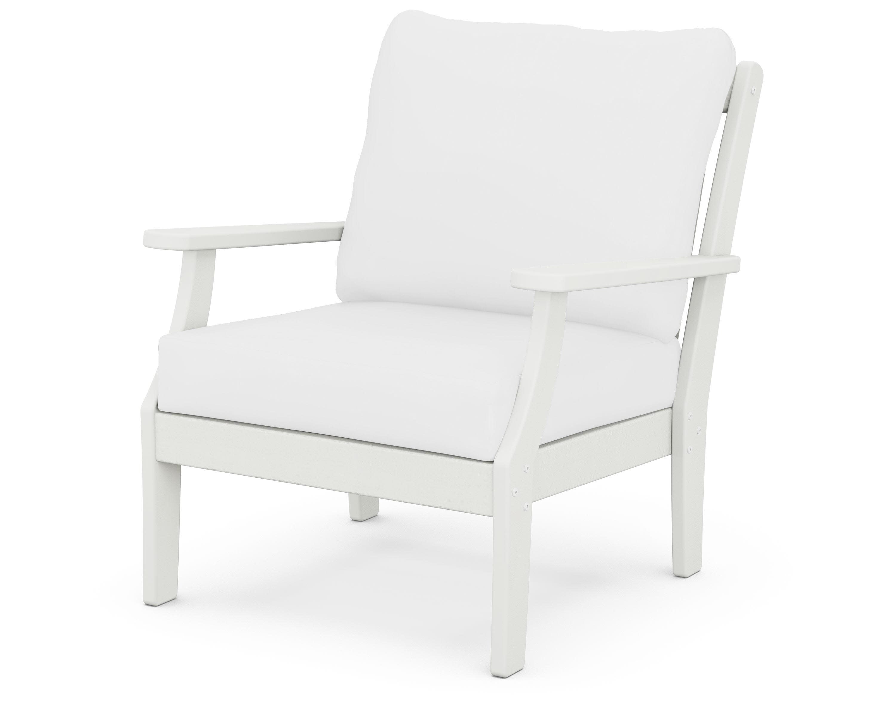 Braxton Deep Seating Chair in Vintage White / Natural