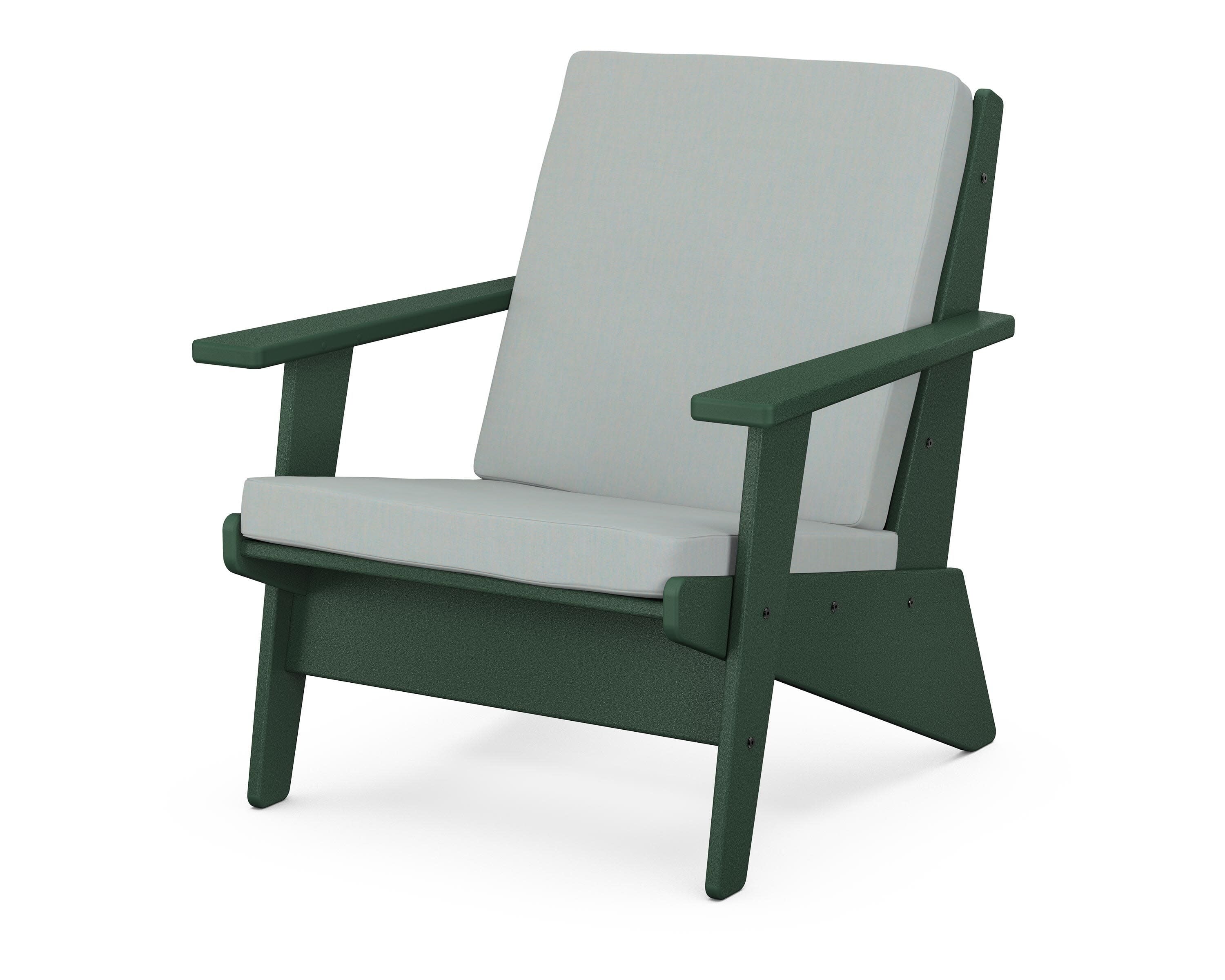 Riviera Modern Lounge Chair in Green / Spa
