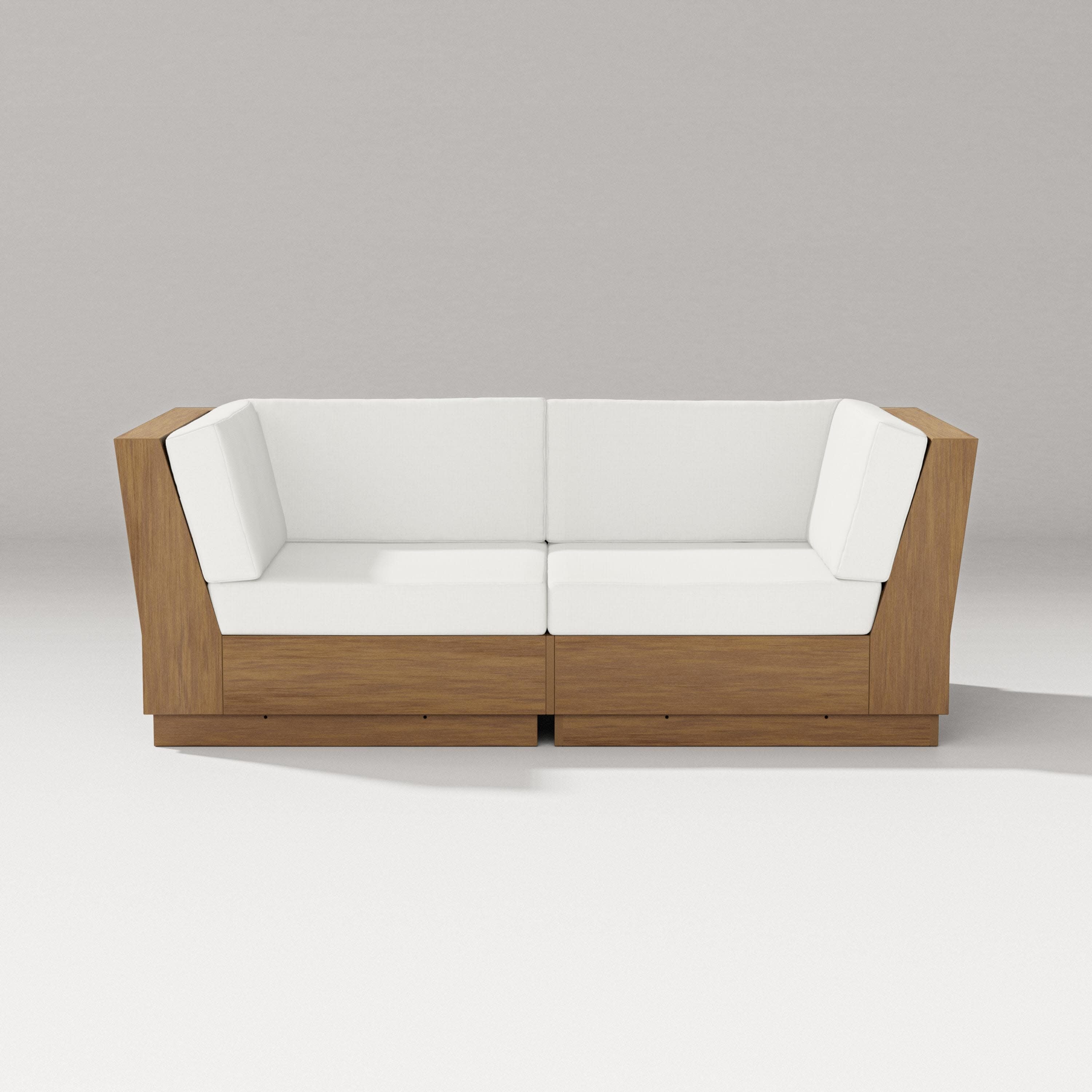 Elevate Loveseat Sectional in Natural / Natural Linen