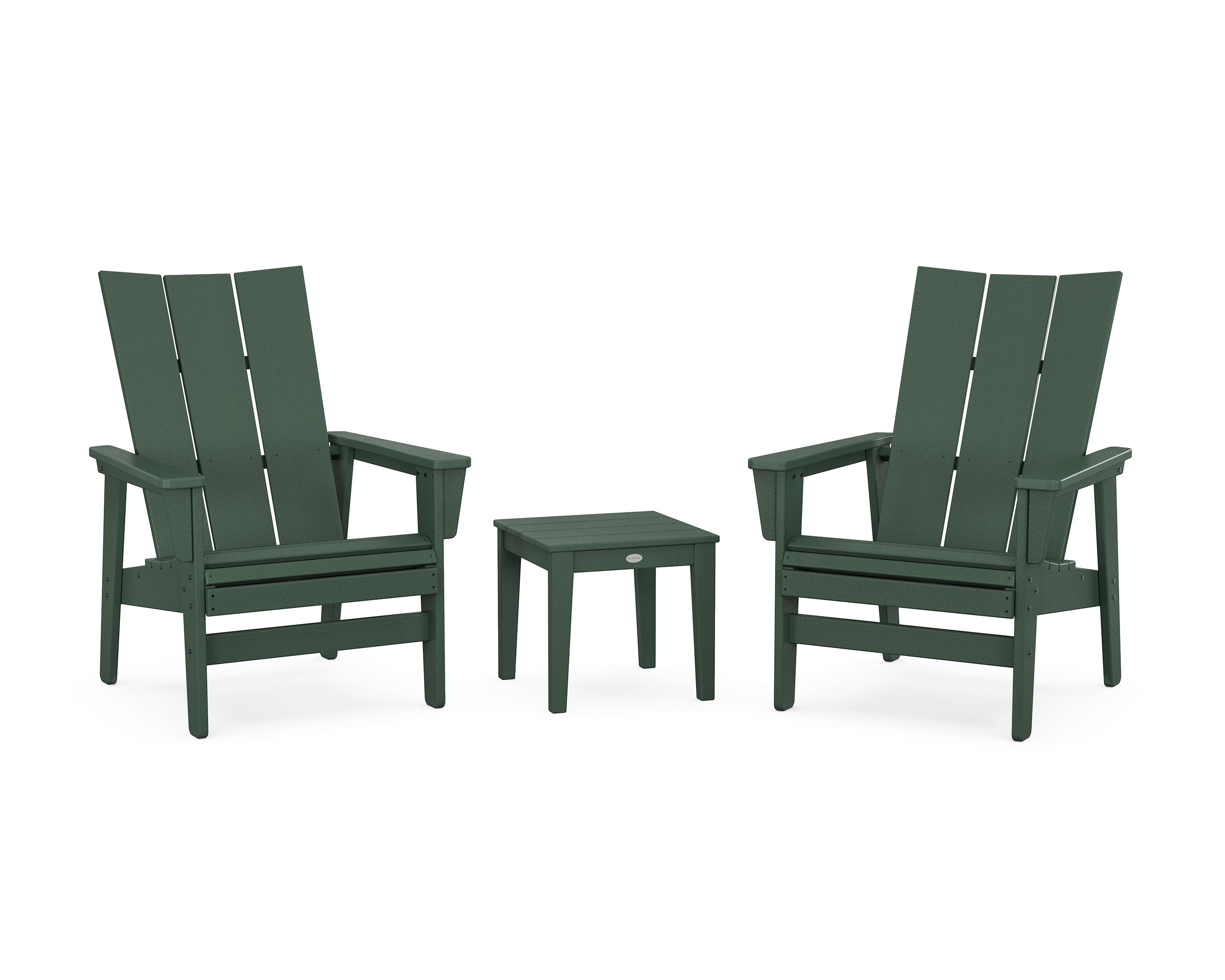 3-Piece Modern Grand Upright Adirondack Set in Green