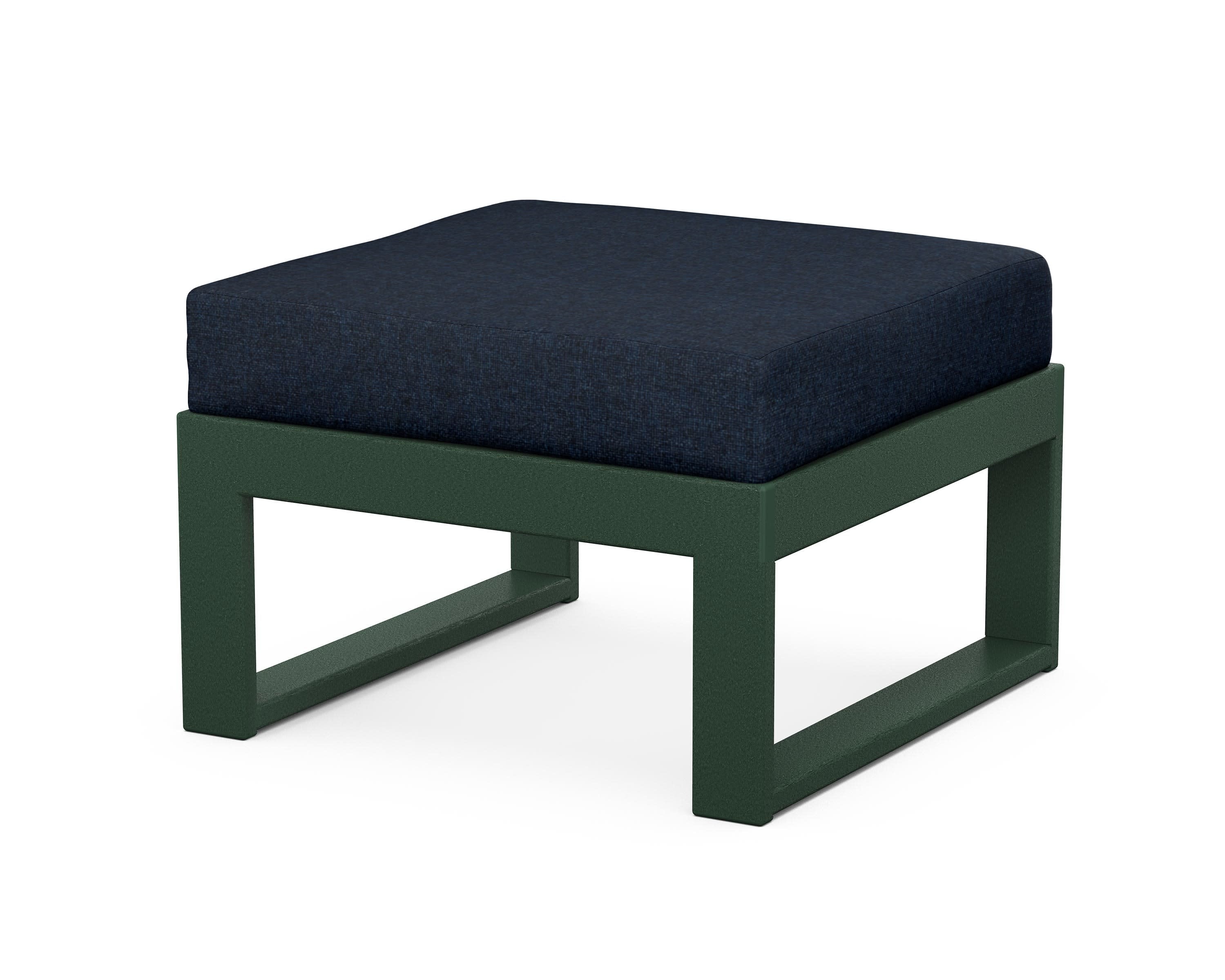 Modular Ottoman - Modern in Green / Marine Indigo