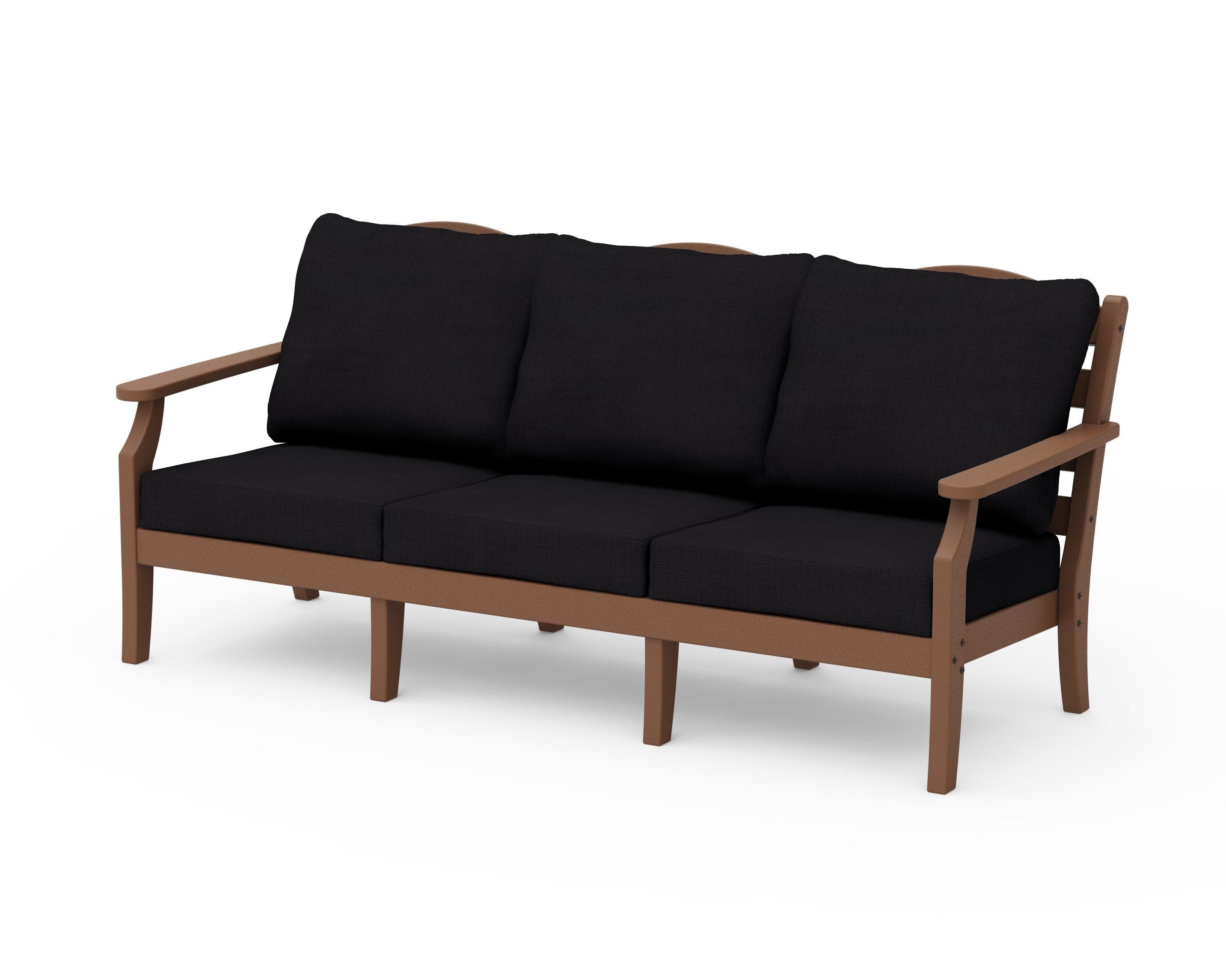Savannah Deep Seating Sofa in Teak / Midnight Linen