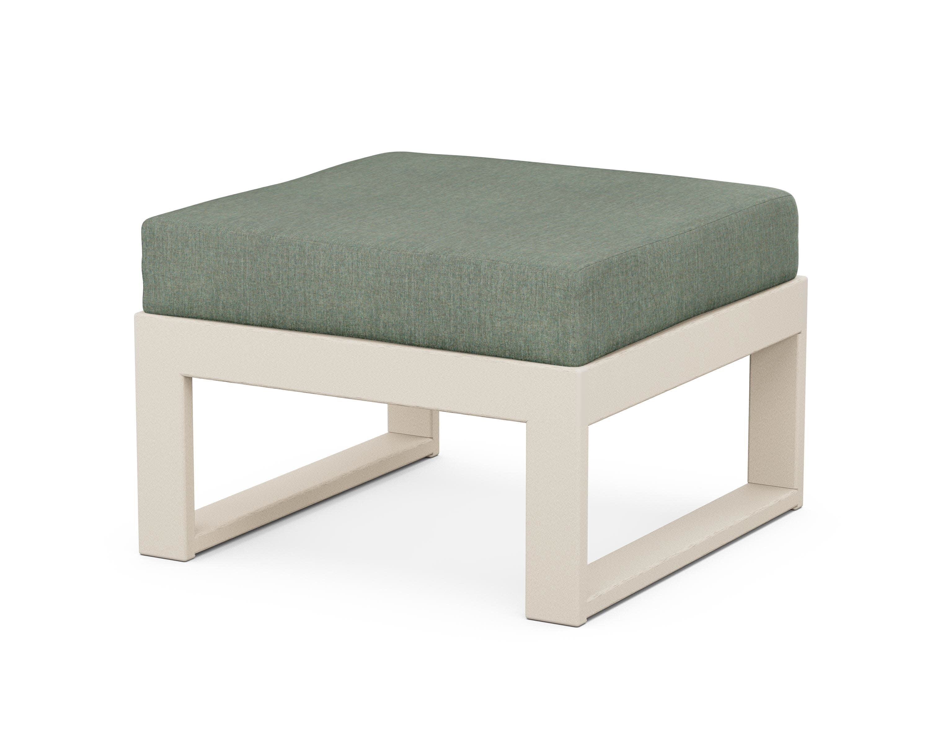 Modular Ottoman - Modern in Sand / Cast Sage