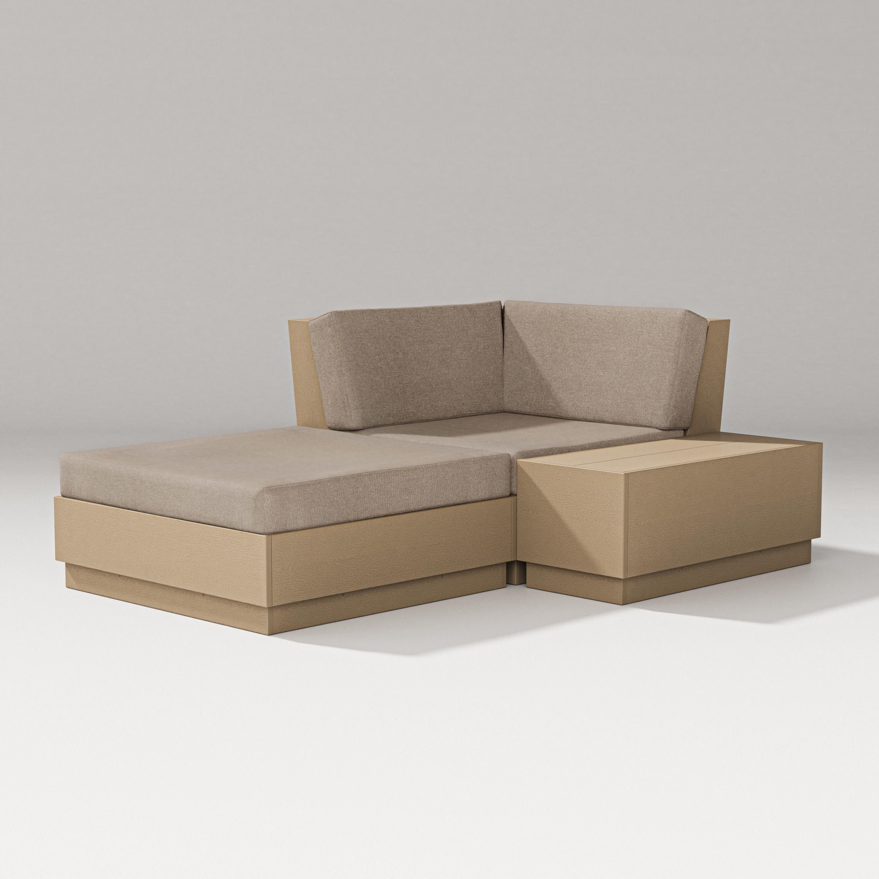 Elevate Corner Chaise in Vintage Sahara / Spiced Burlap