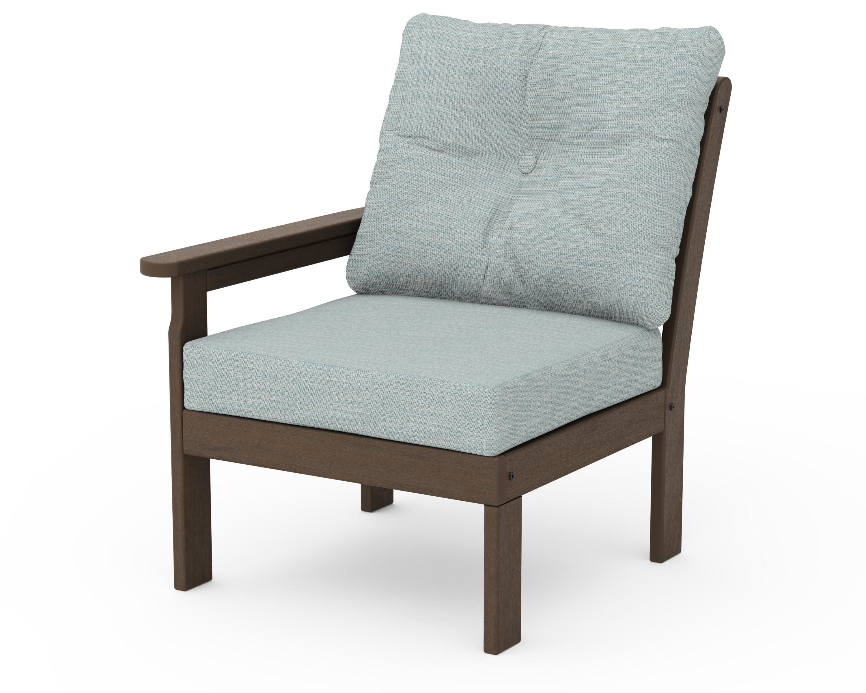 Vineyard Modular Left Arm Chair in Kona / Soothe Mist