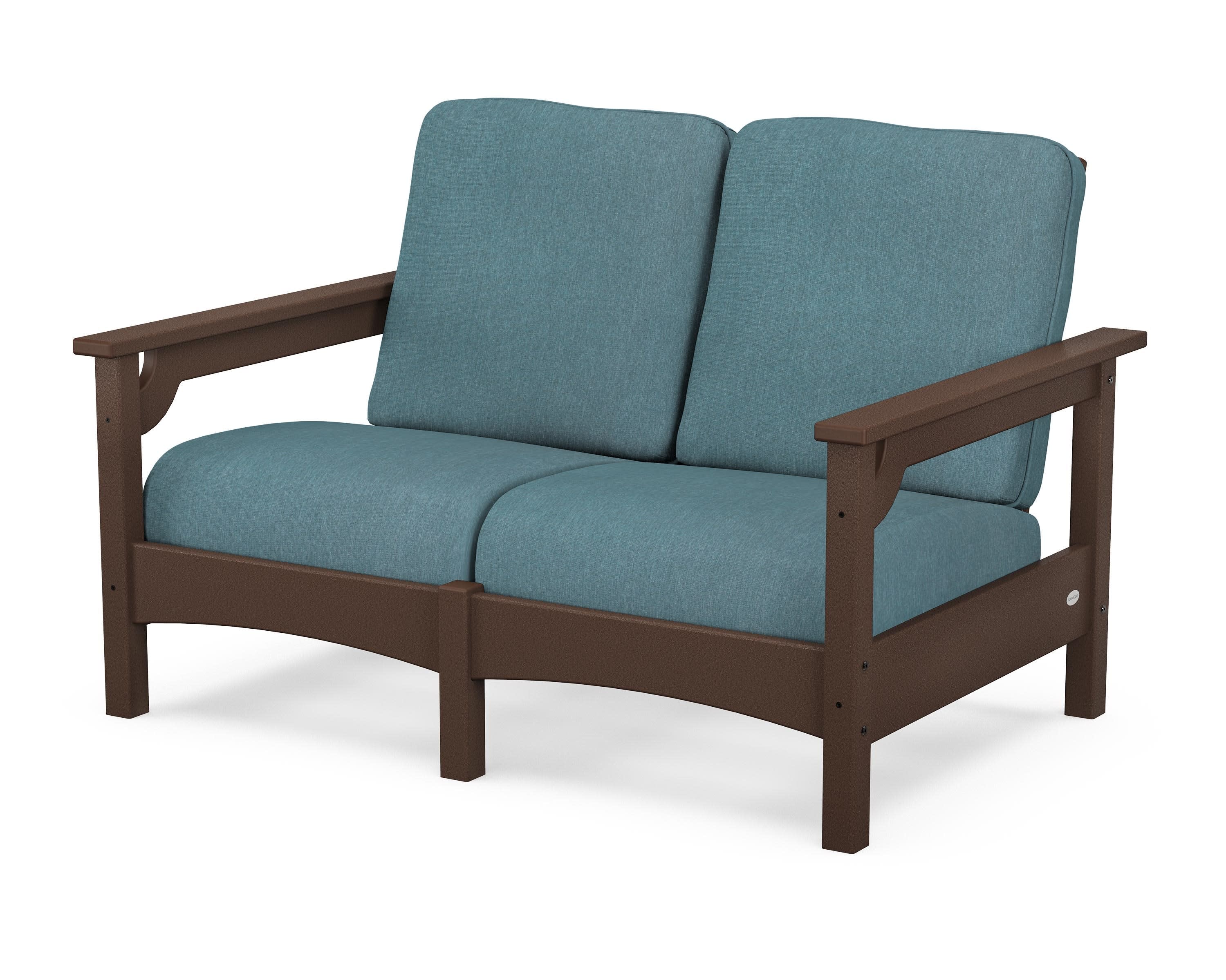 Club Loveseat in Mahogany / Ocean Teal
