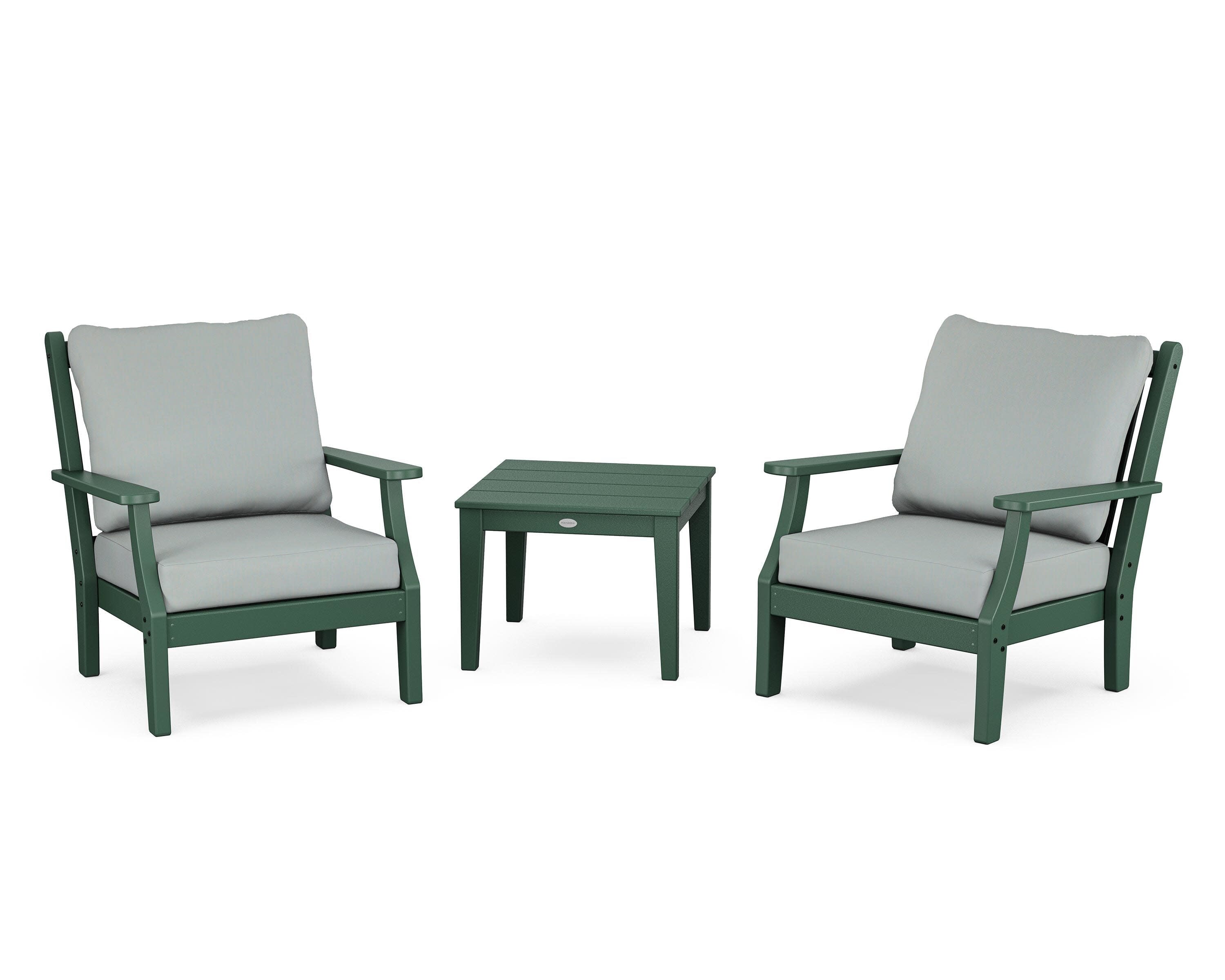 Wovendale 3-Piece Deep Seating Set in Green / Spa