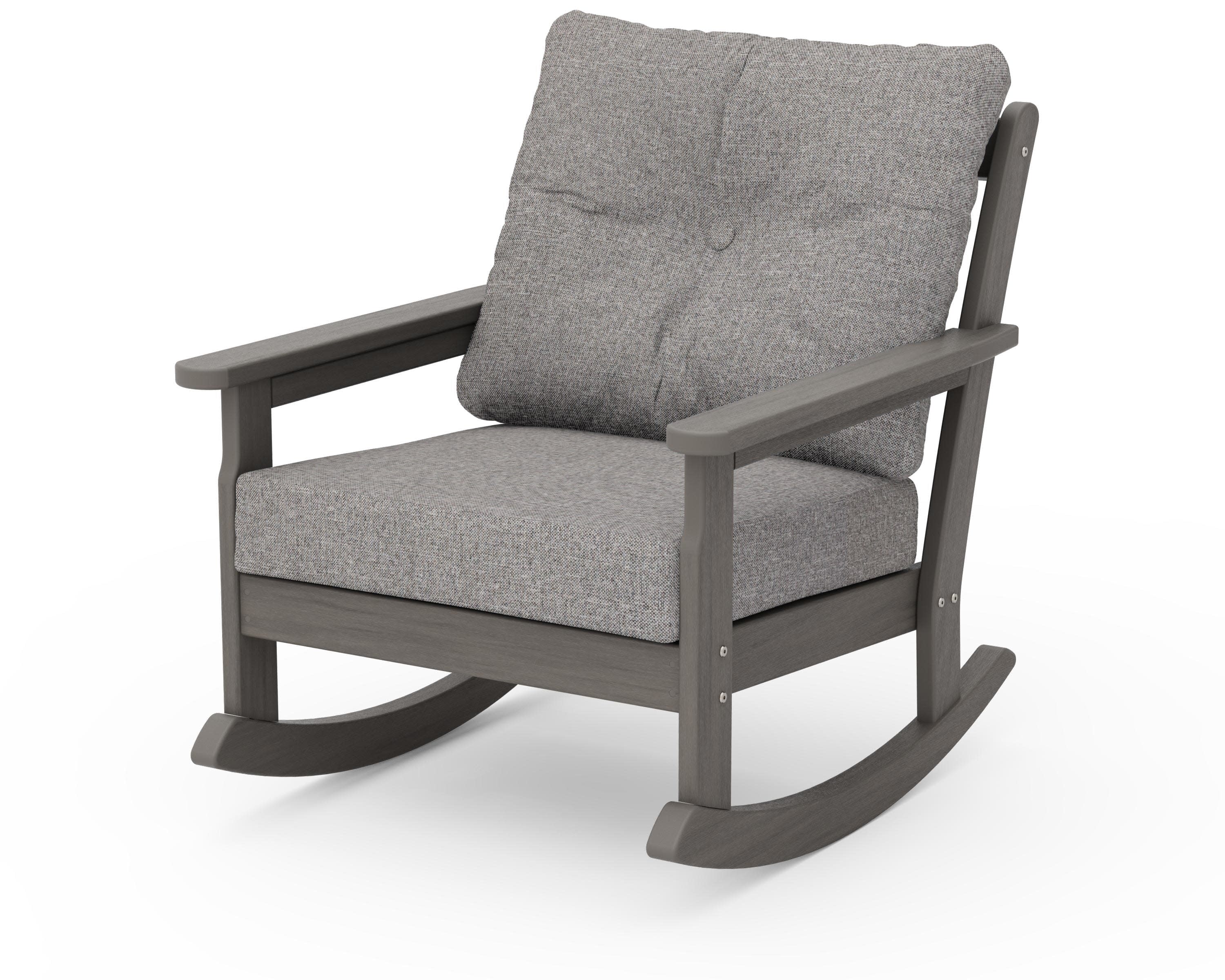Vineyard Deep Seating Rocking Chair in Driftwood / Grey Mist