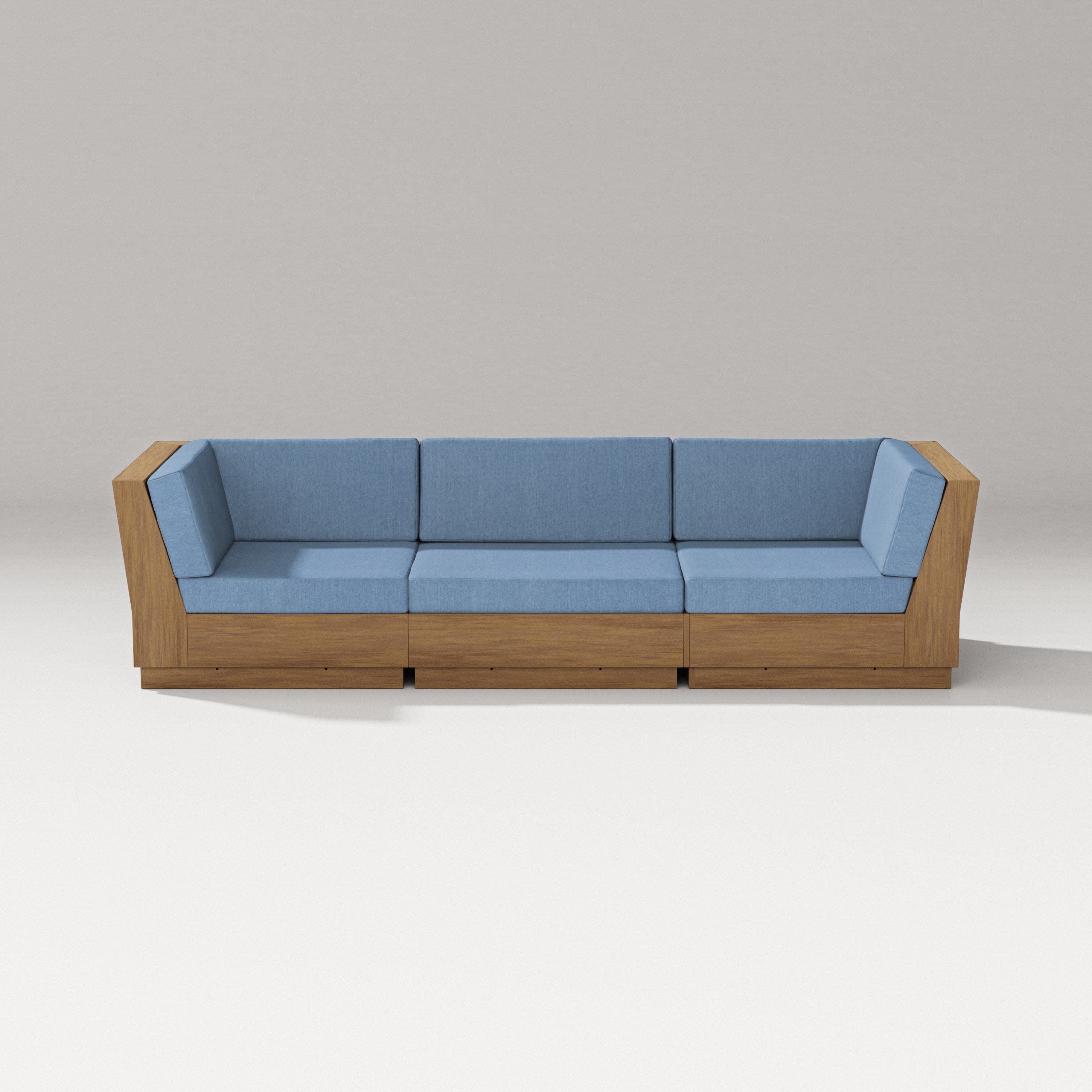 Elevate Sofa Sectional in Natural / Sky Blue