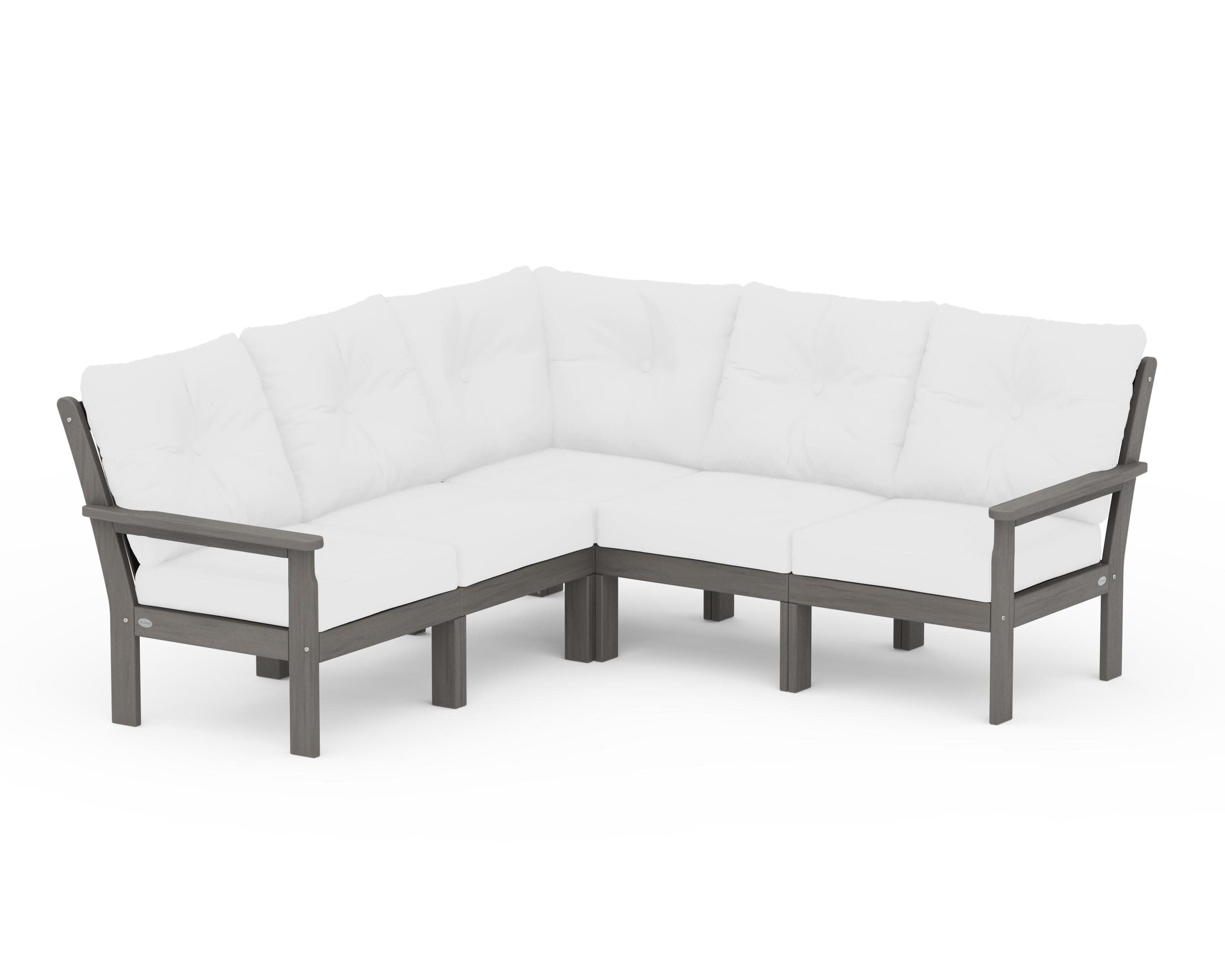 Vineyard 5-Piece Sectional in Driftwood / Natural