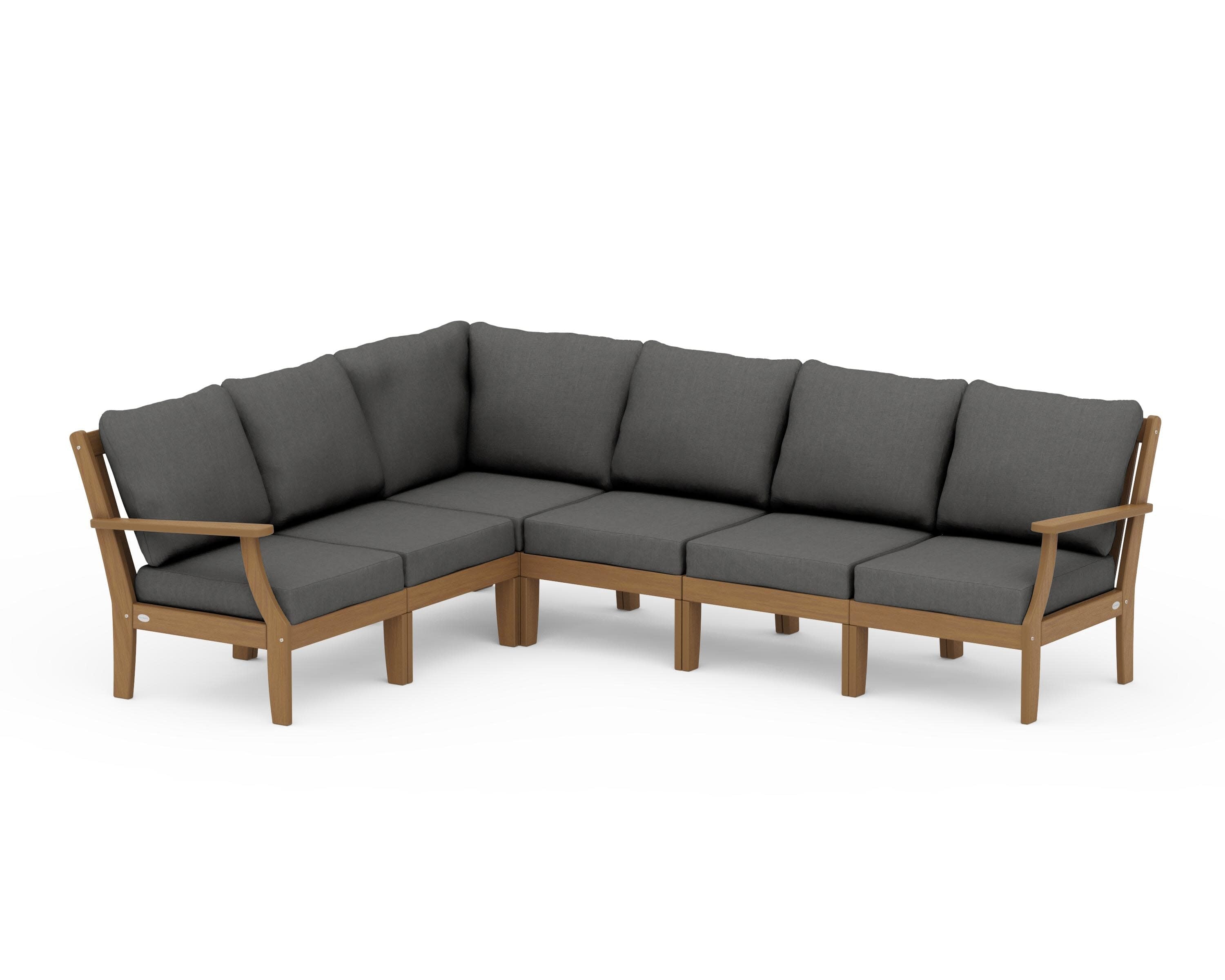 Braxton Modular 6-Piece Deep Seating Set in Natural / Spectrum Carbon