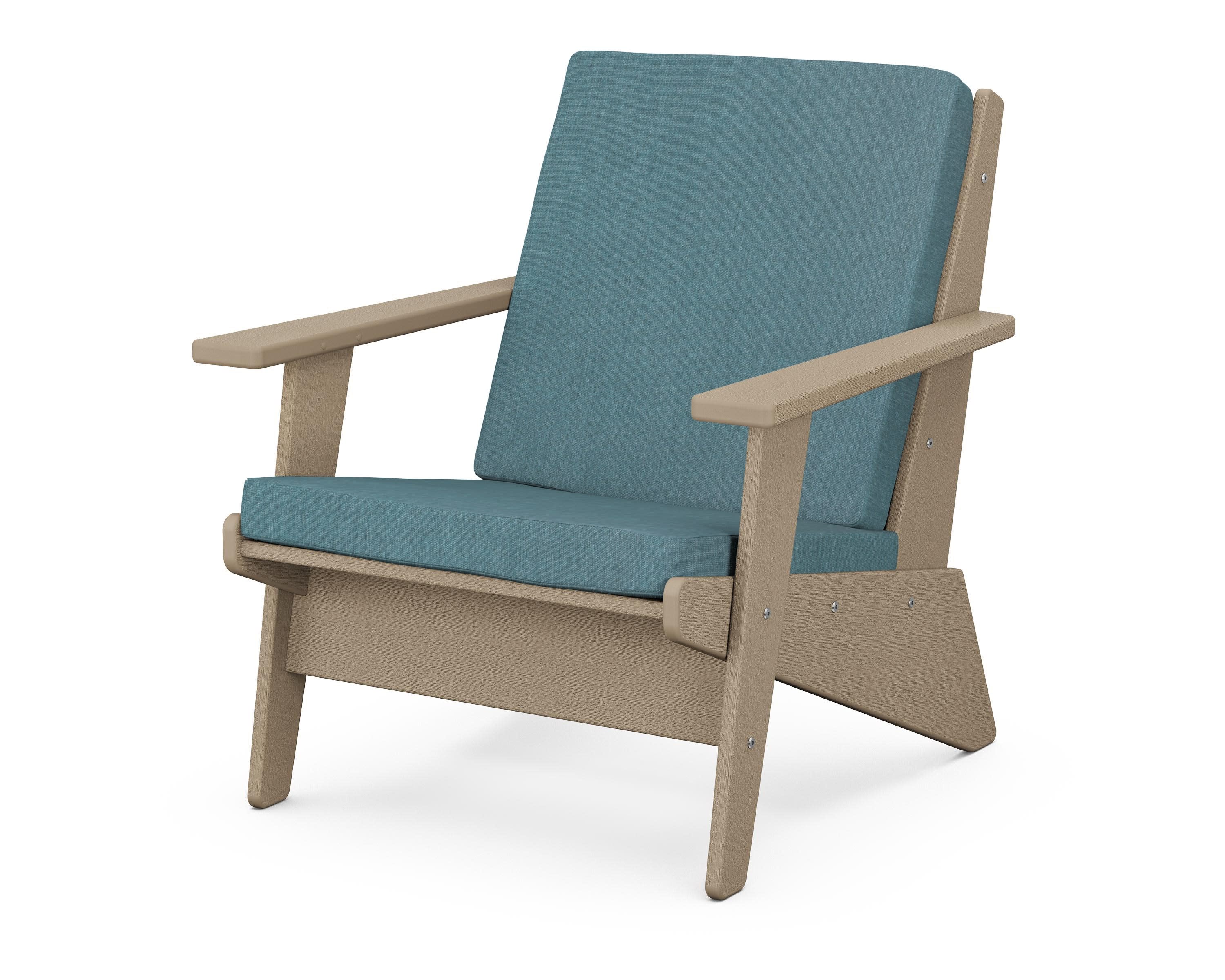 Riviera Modern Lounge Chair in Vintage Sahara / Ocean Teal