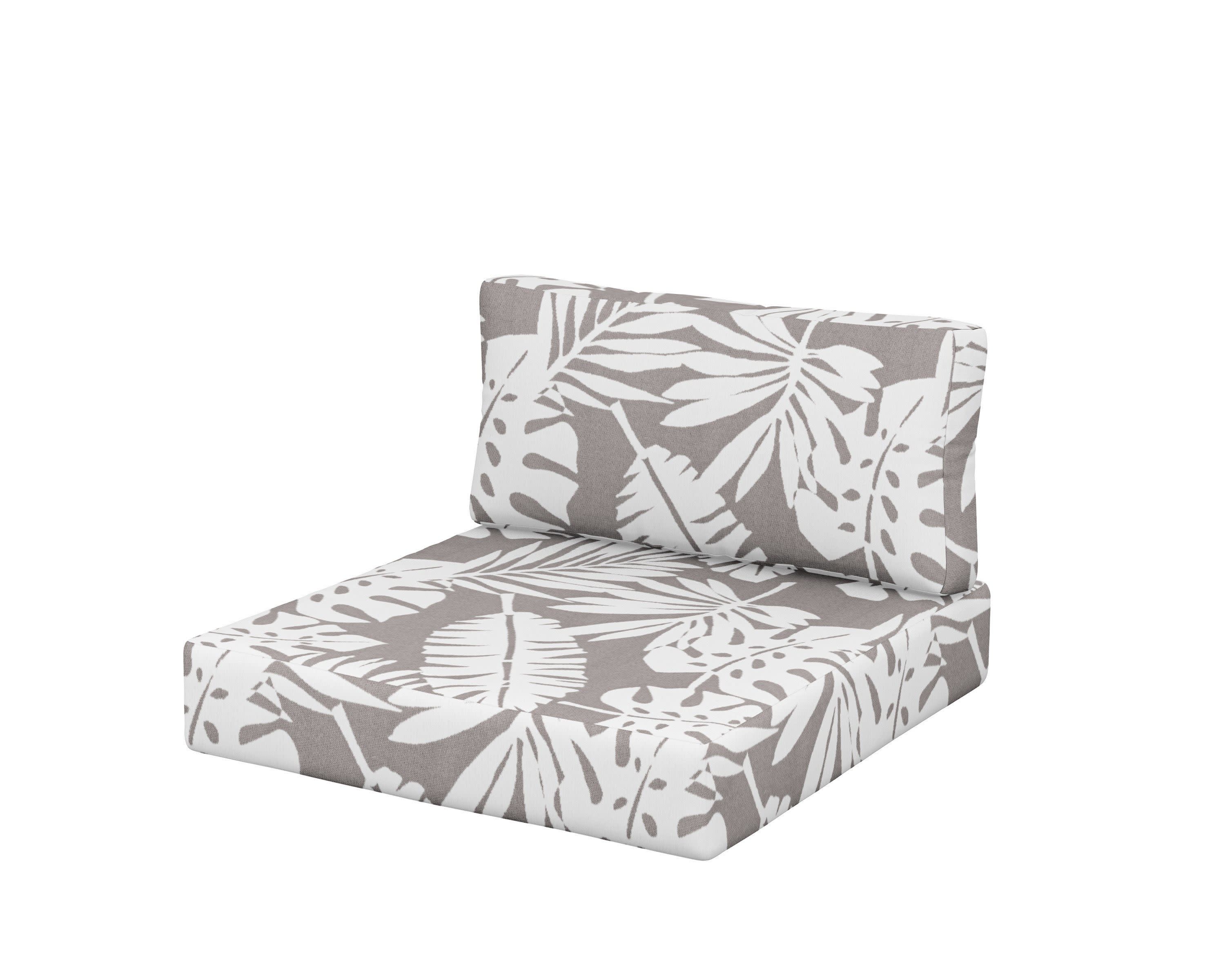 Acadia Back/Seat Cushion Set in Leaf Grey Mist