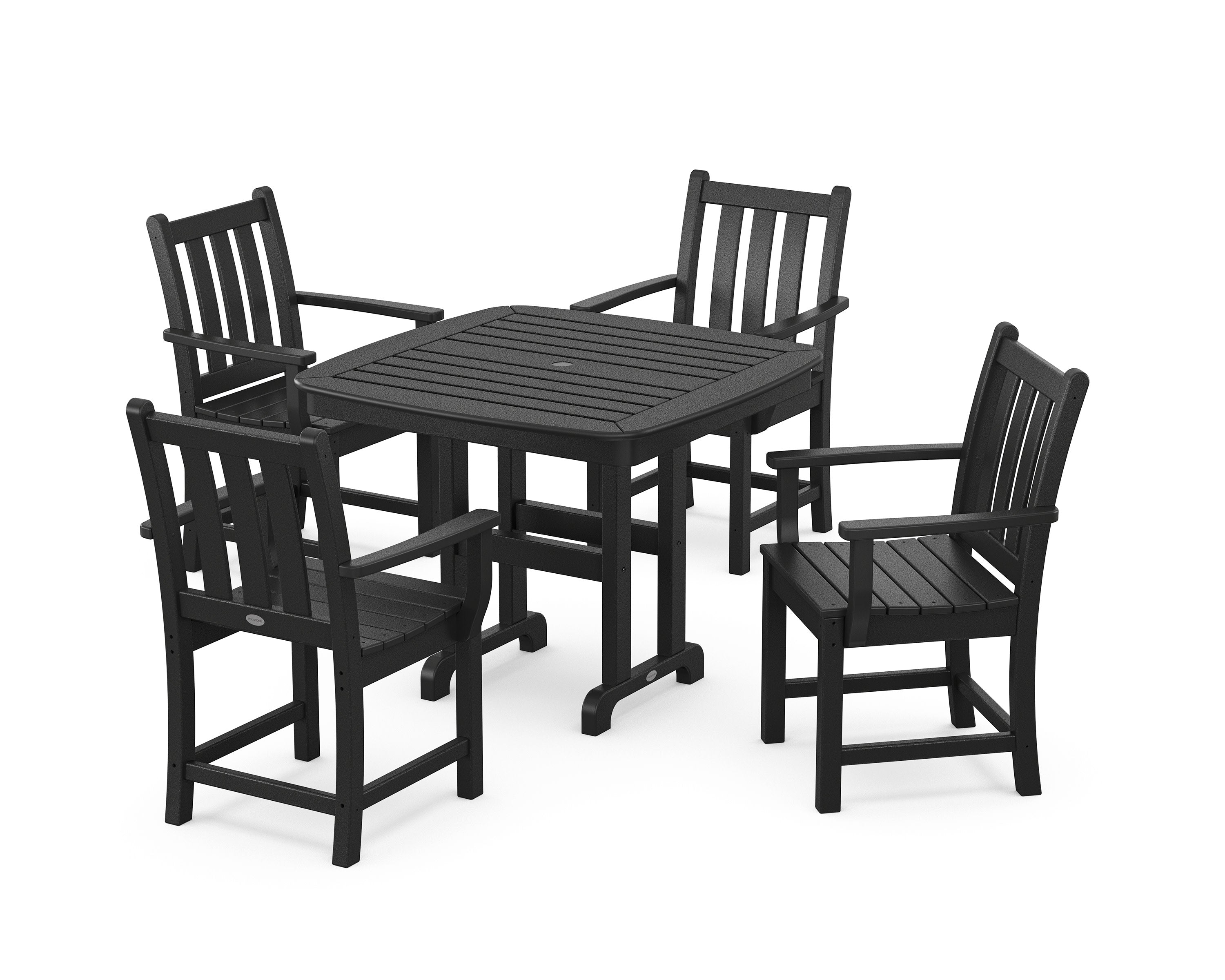 Traditional Garden 5-Piece Dining Set in Black