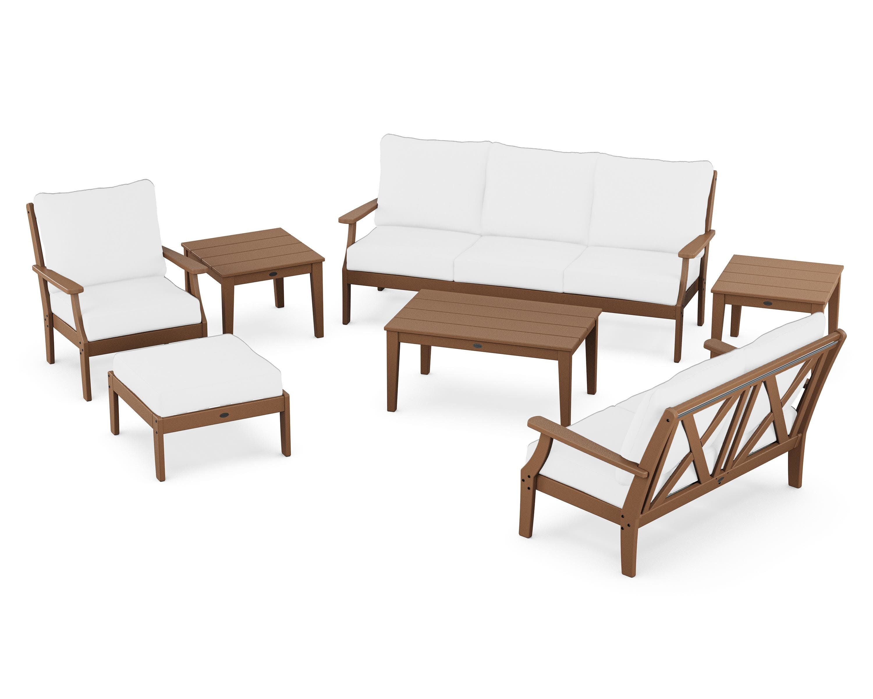 Braxton 7-Piece Deep Seating Set in Teak / Natural