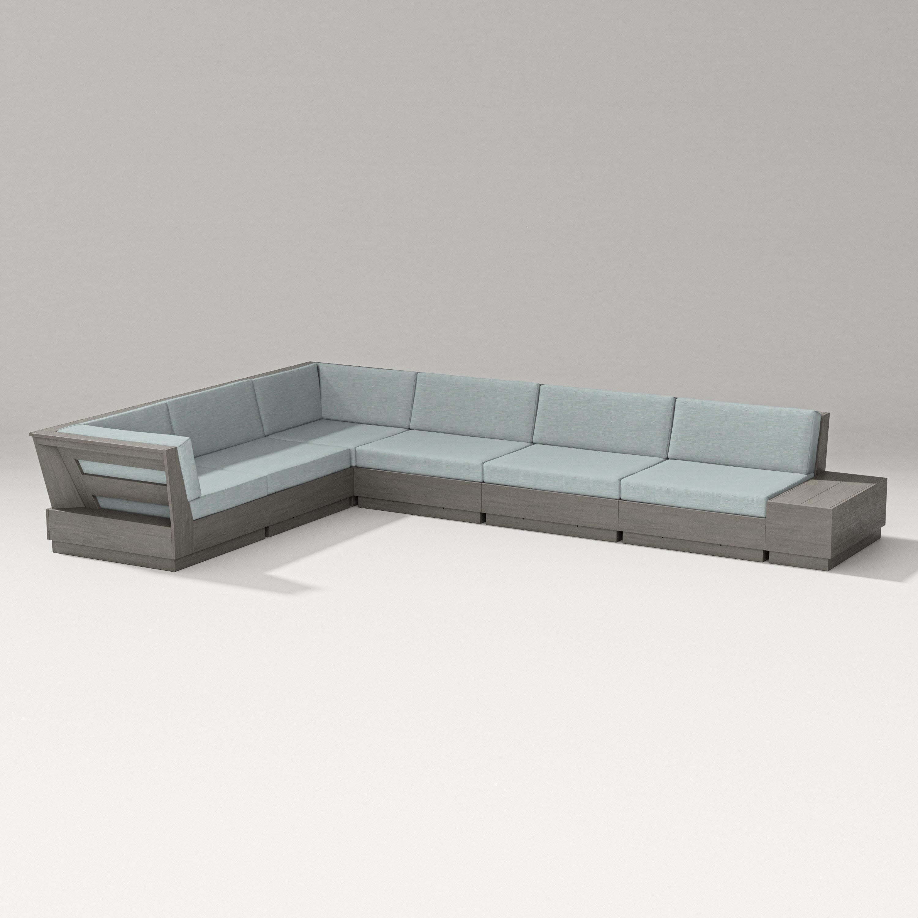 Elevate 7-Piece Corner Sectional in Driftwood / Soothe Mist