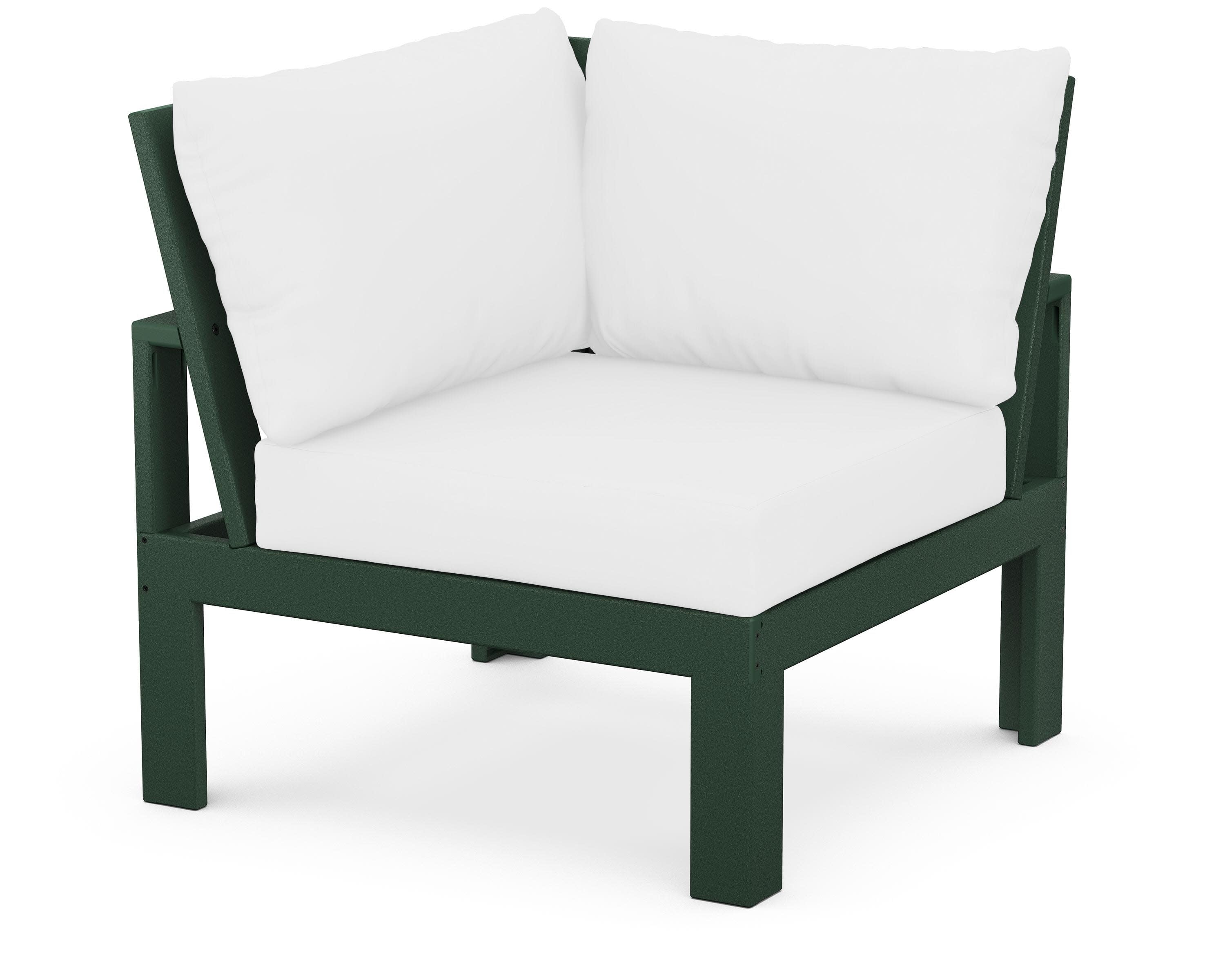 Modular Corner Chair in Green / Natural