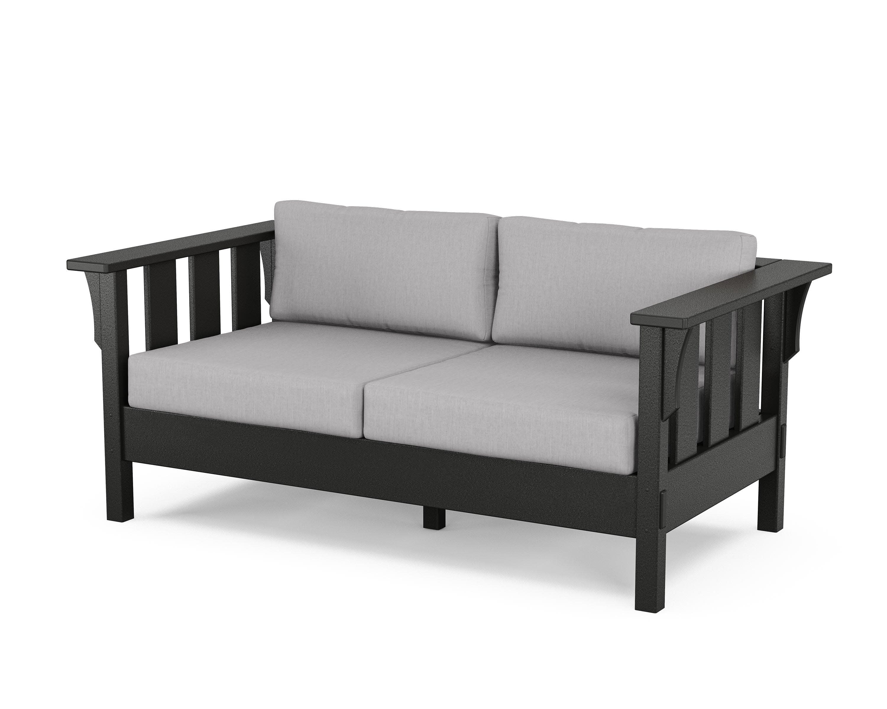 Acadia Deep Seating Loveseat in Black / Granite