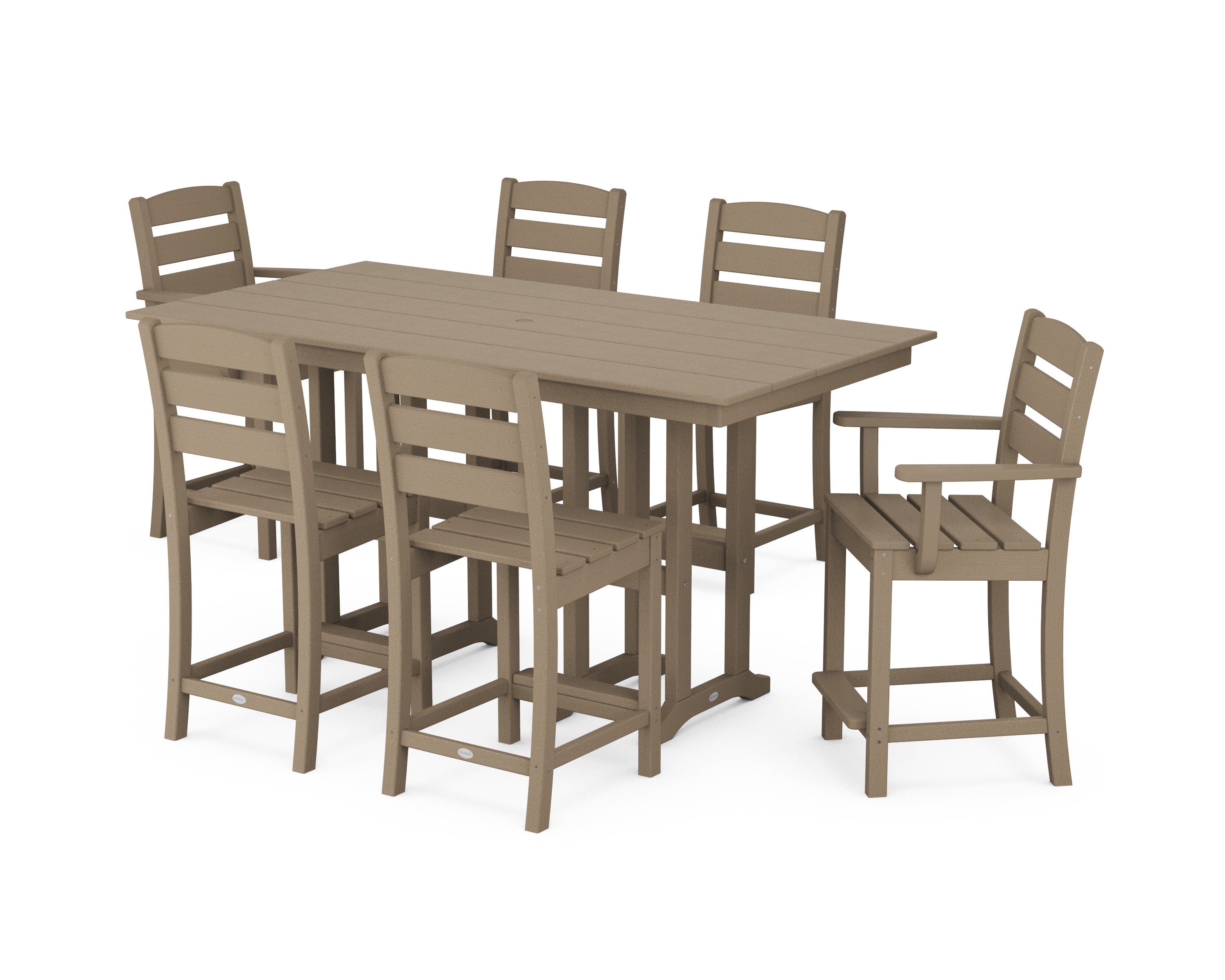Lakeside 7-Piece Counter Set in Vintage Sahara