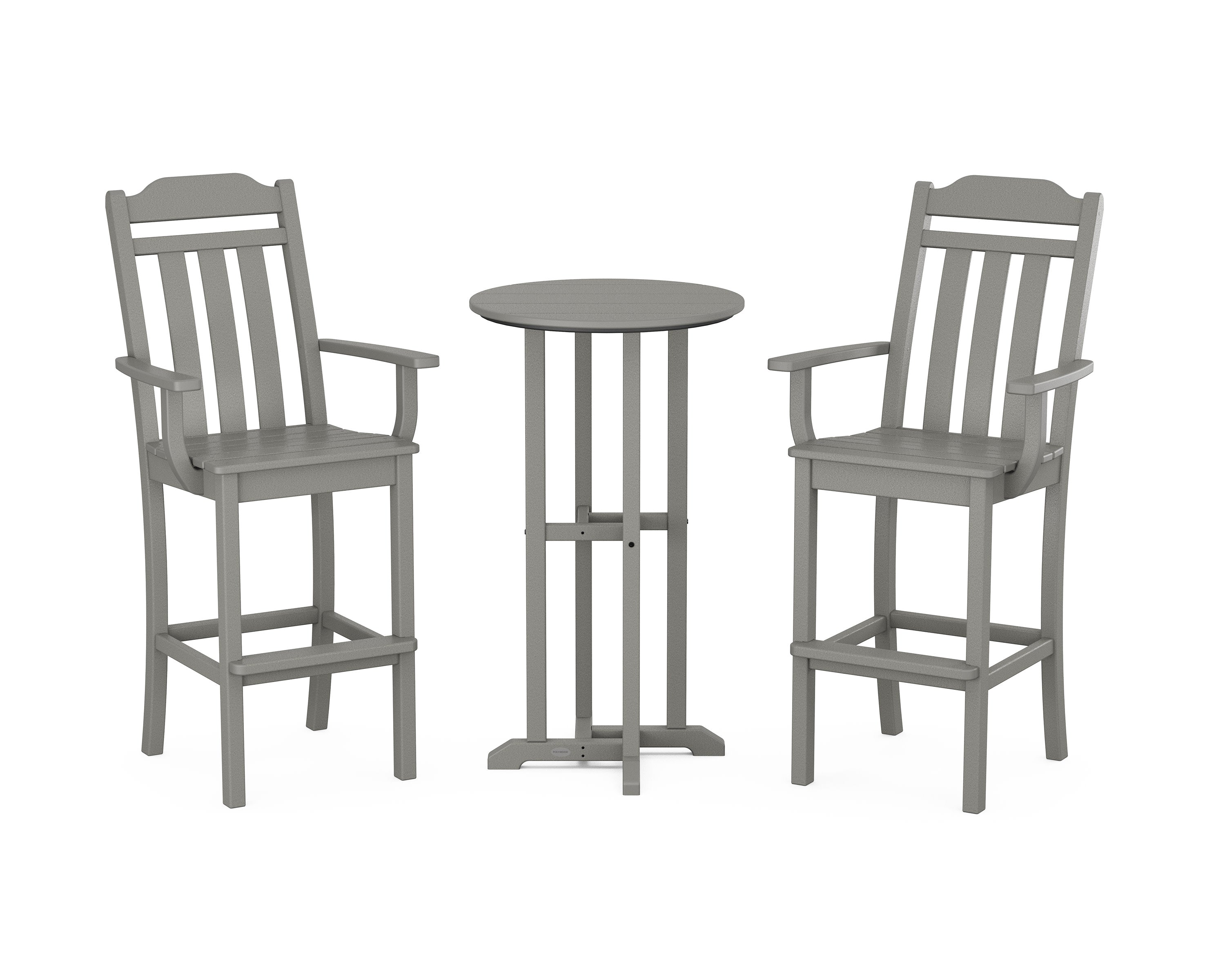 Cottage 3-Piece Farmhouse Bar Set in Slate Grey