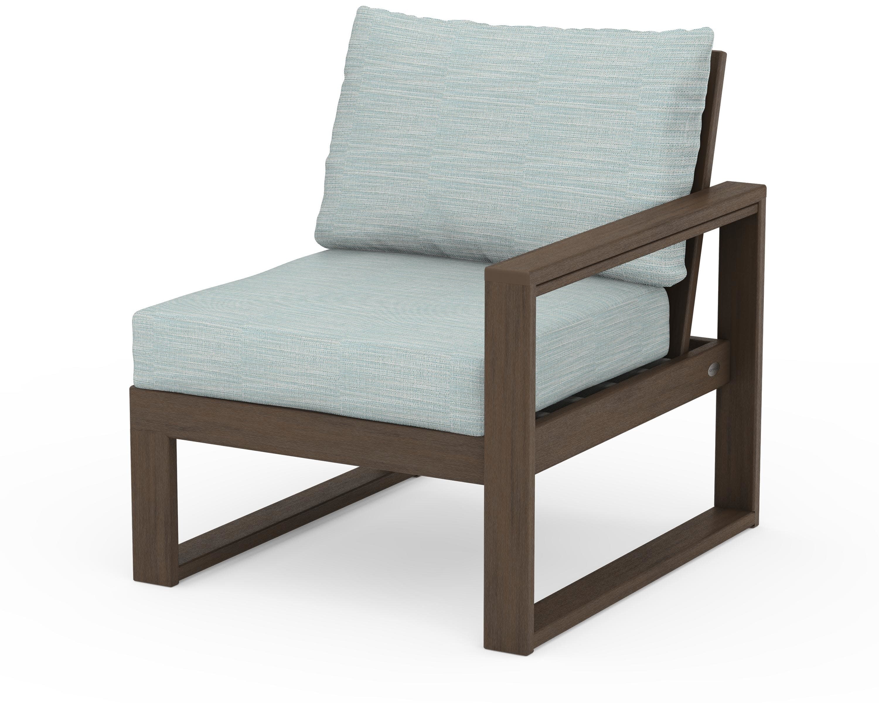 EDGE Modular Right Arm Chair in Kona / Soothe Mist