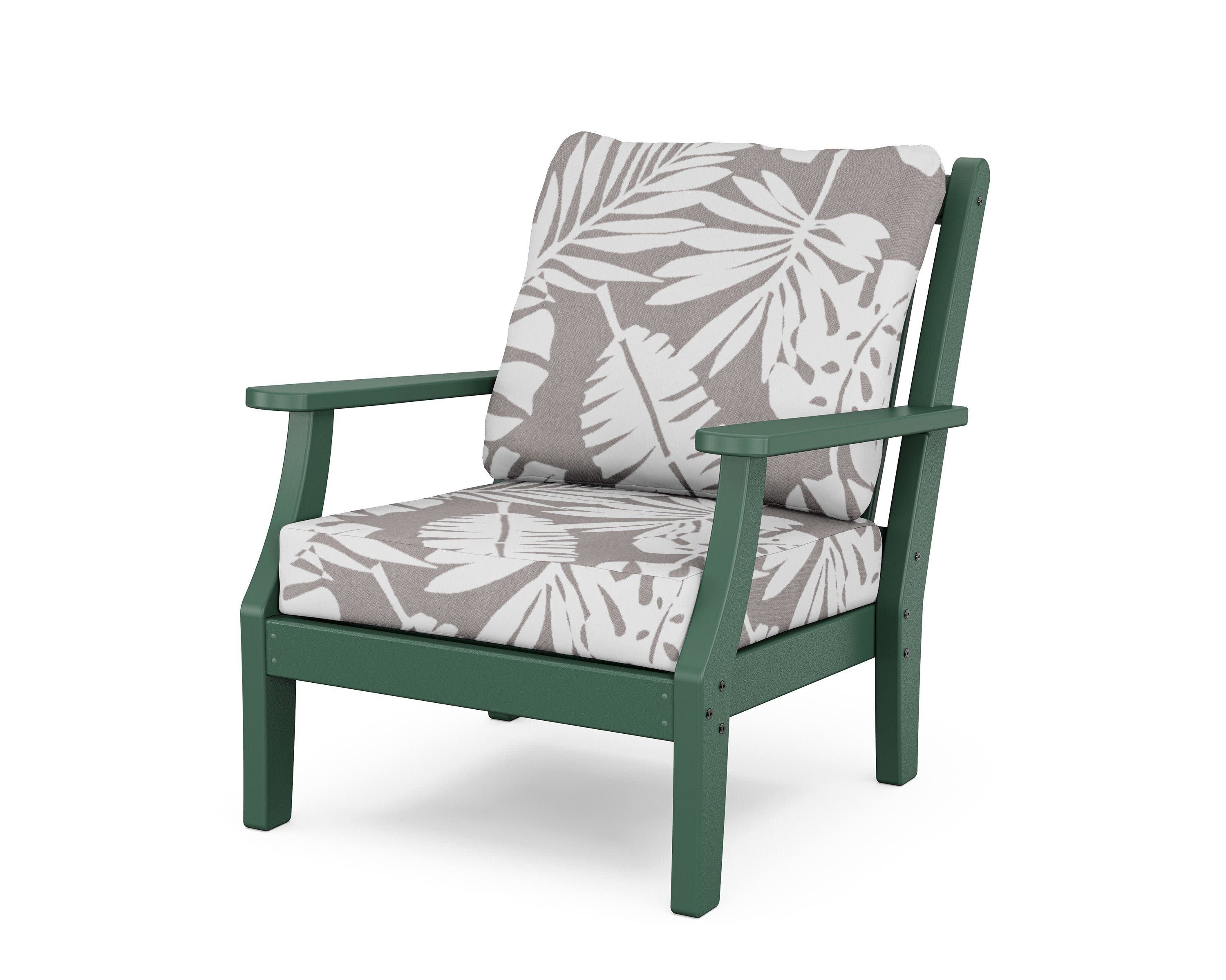 Wovendale Deep Seating Chair in Green / Leaf Grey Mist