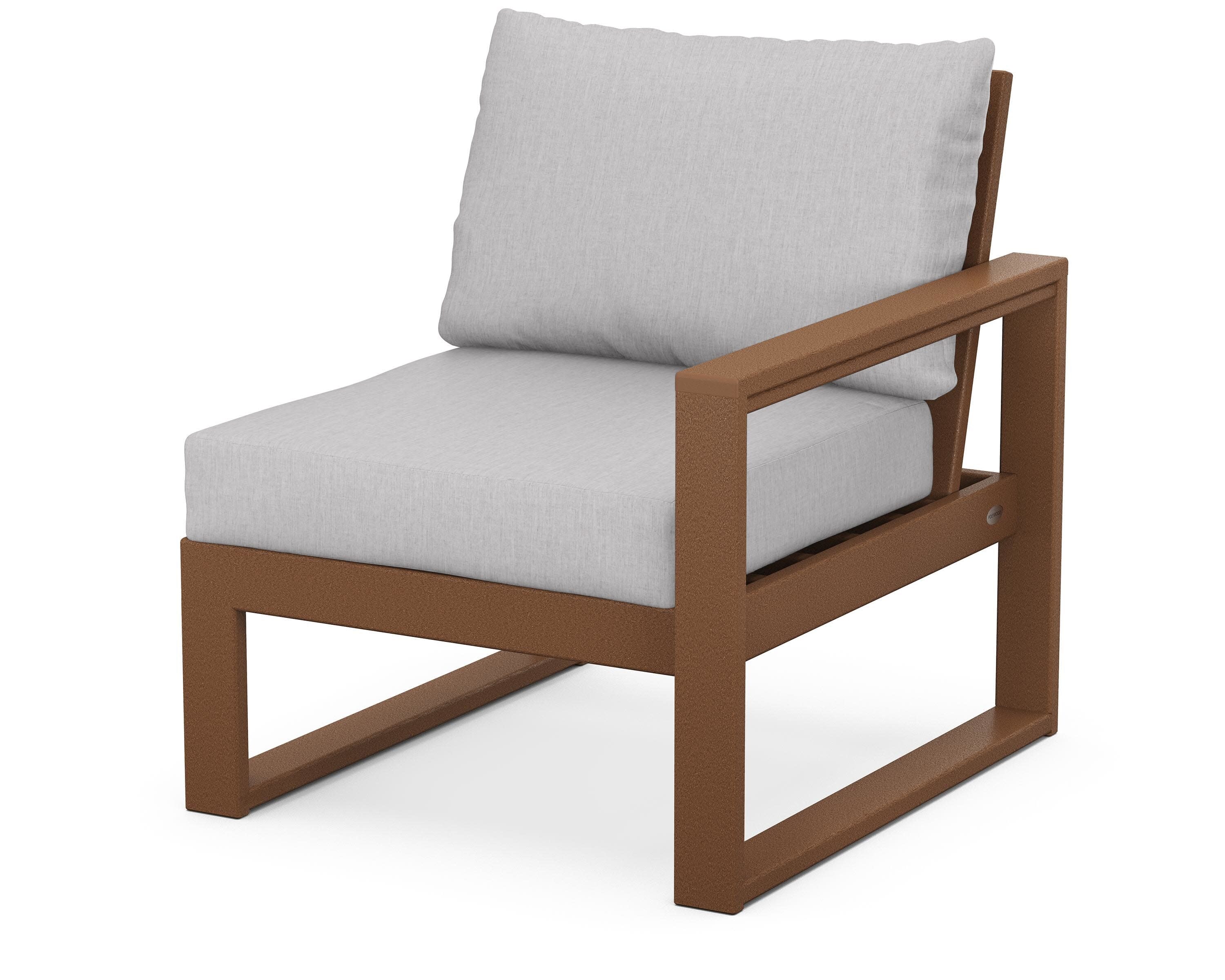 EDGE Modular Right Arm Chair in Teak / Granite