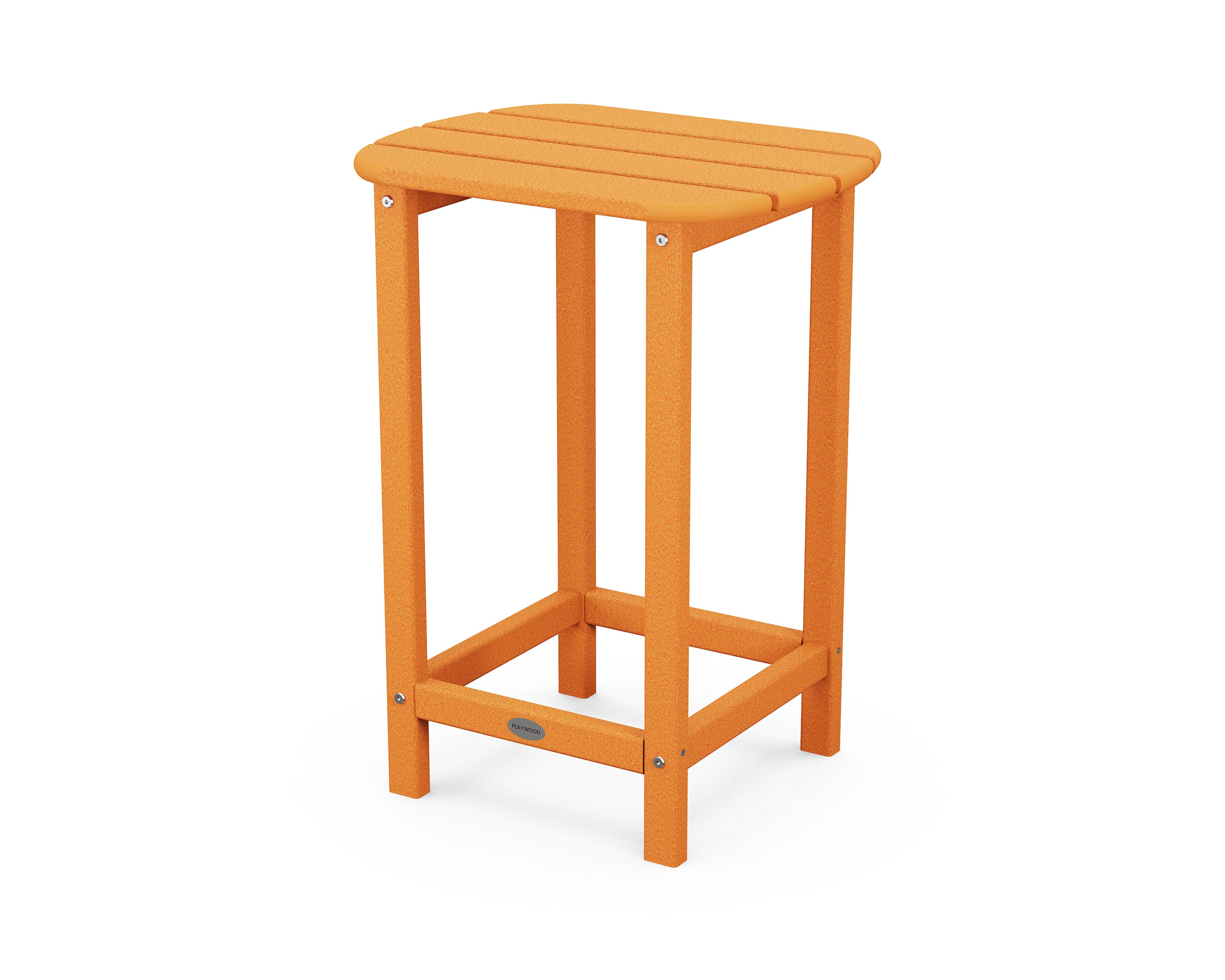 South Beach 26" Counter Side Table in Tangerine