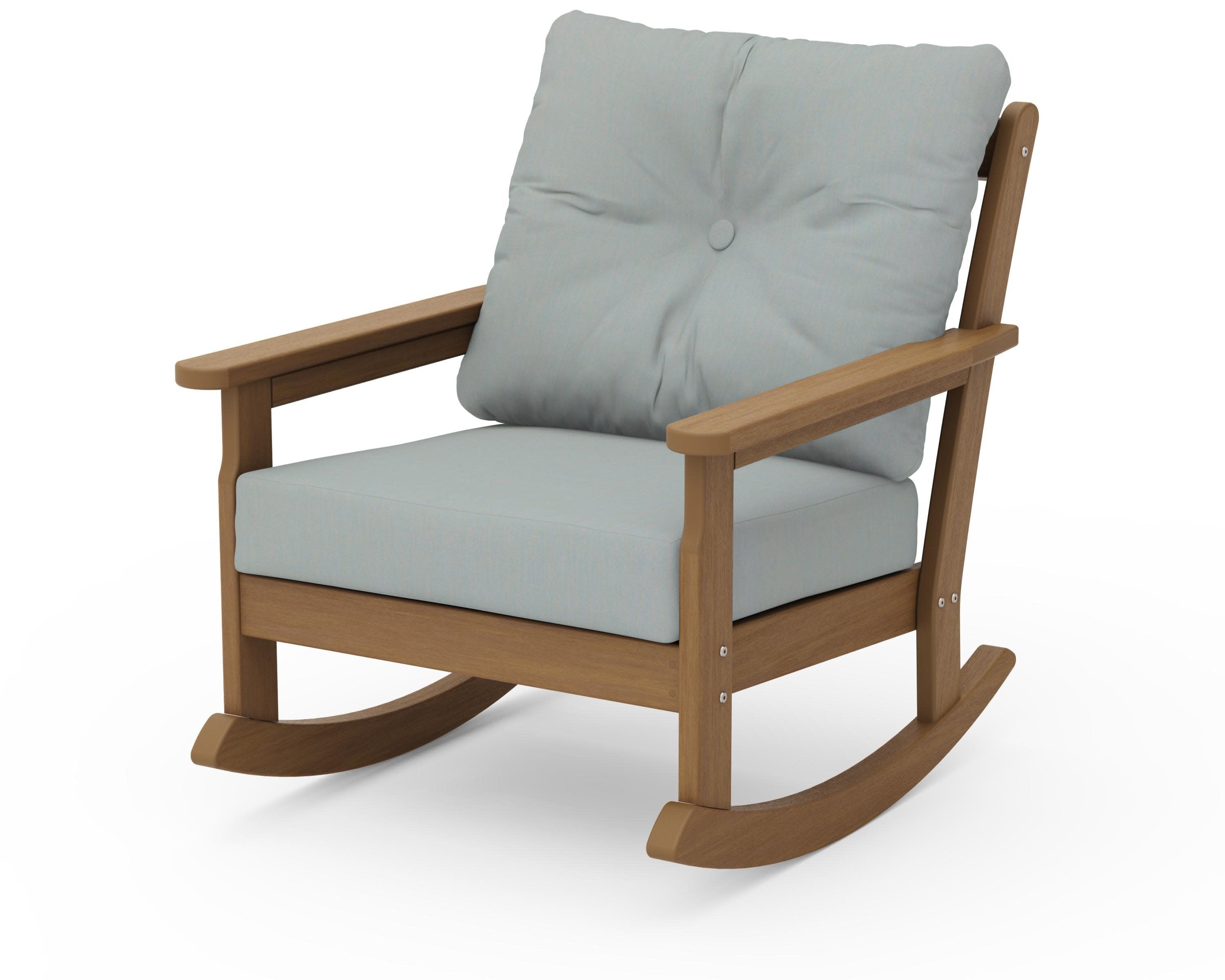Vineyard Deep Seating Rocking Chair in Natural / Spa