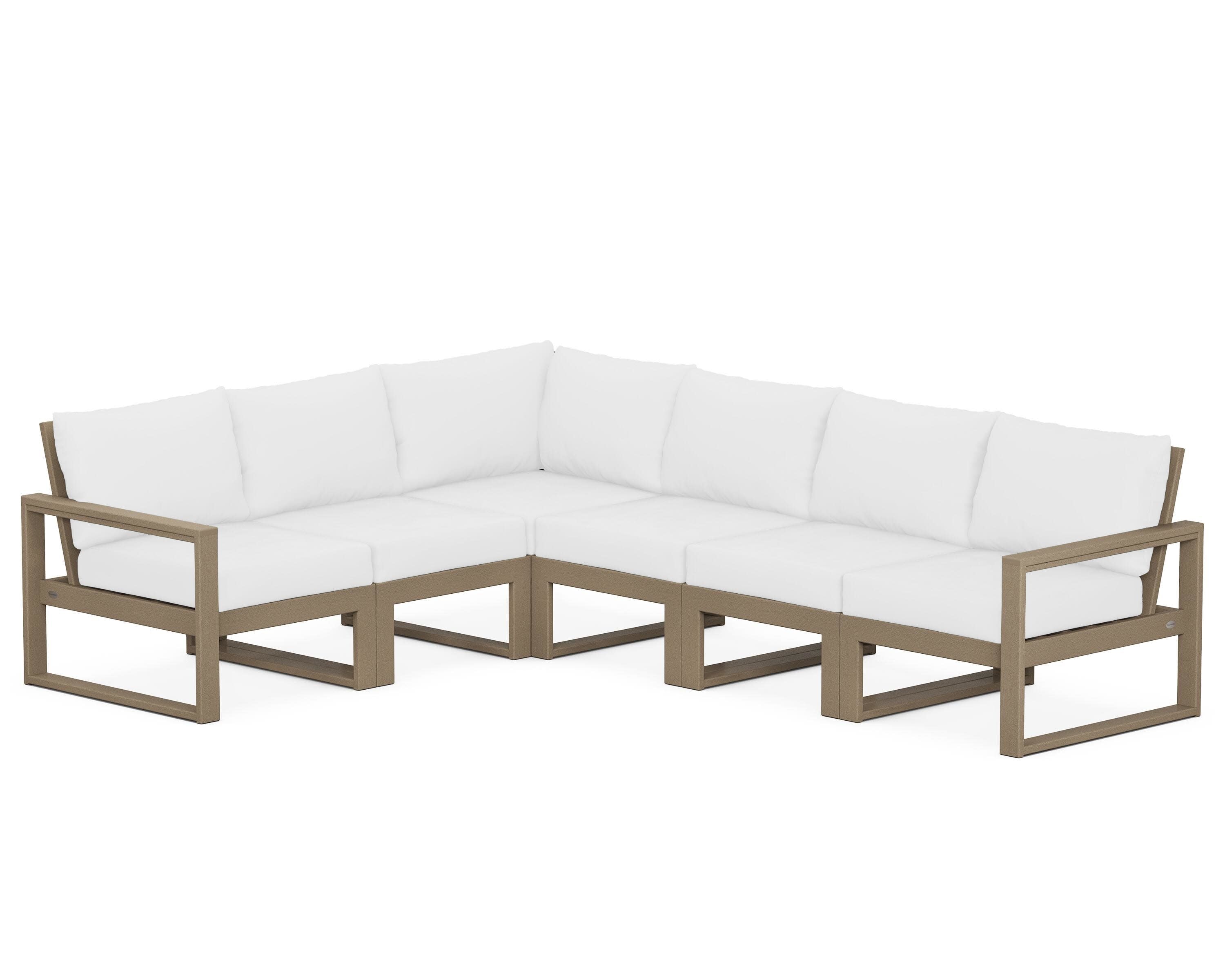 EDGE 6-Piece Modular Deep Seating Set in Vintage Sahara / Natural