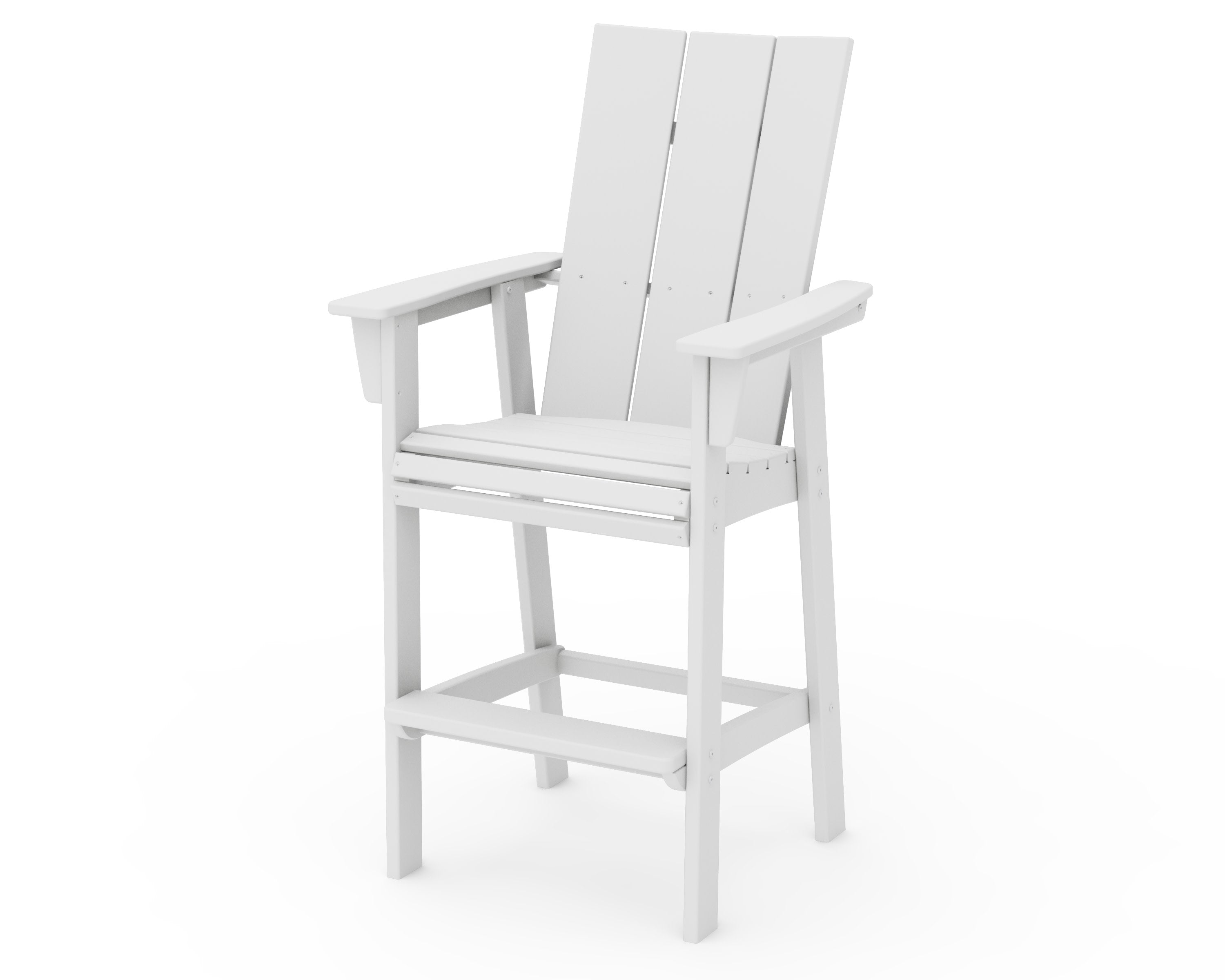 Modern Curveback Adirondack Bar Chair in White