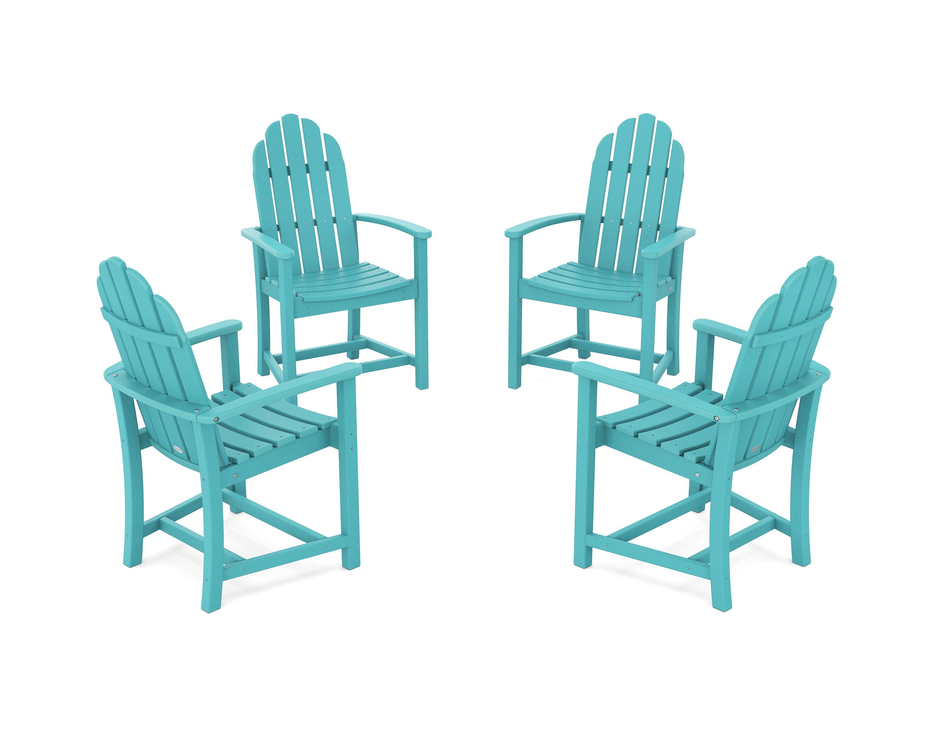 Classic 4-Piece Upright Adirondack Conversation Set in Aruba
