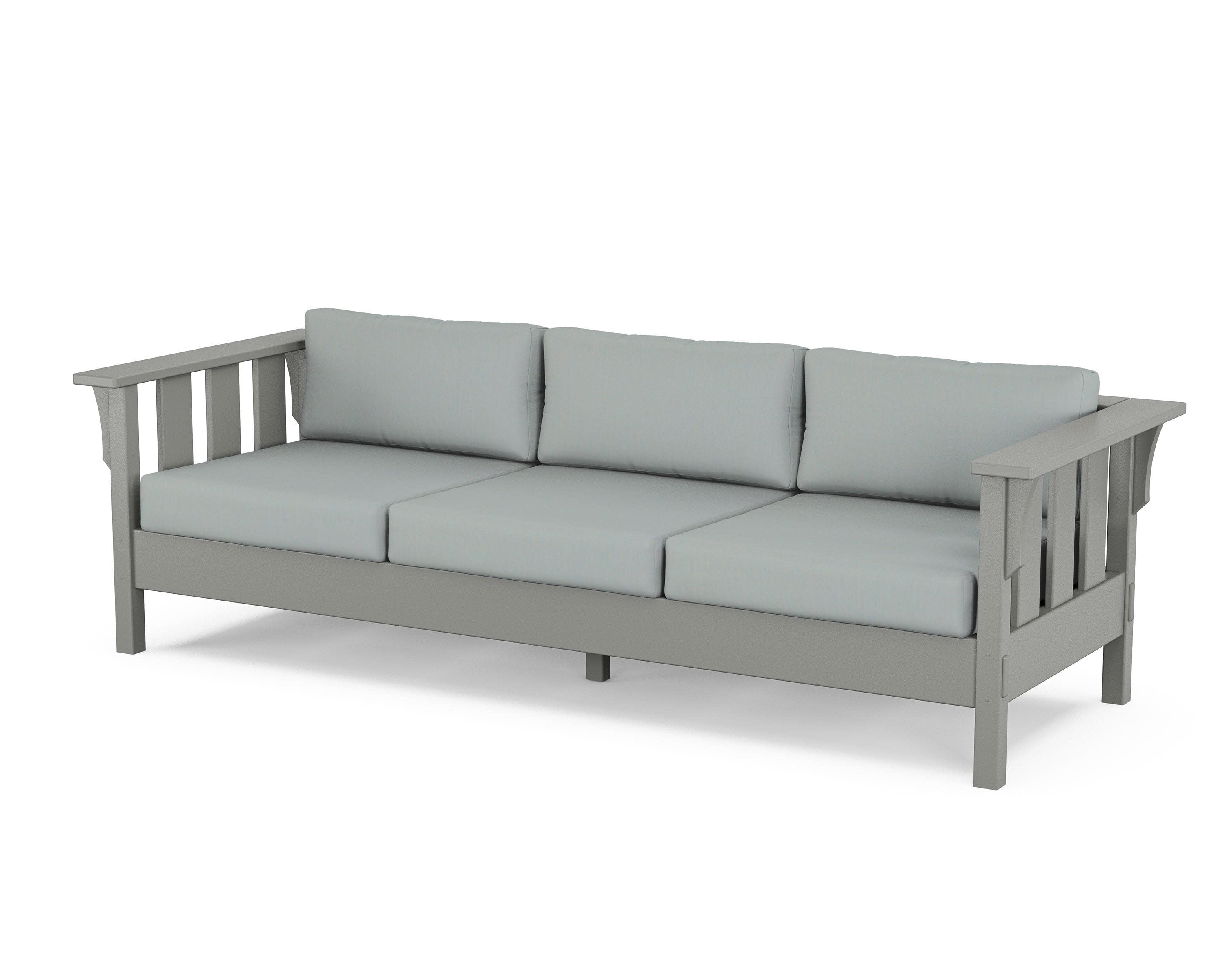 Acadia Deep Seating Sofa in Slate Grey / Spa