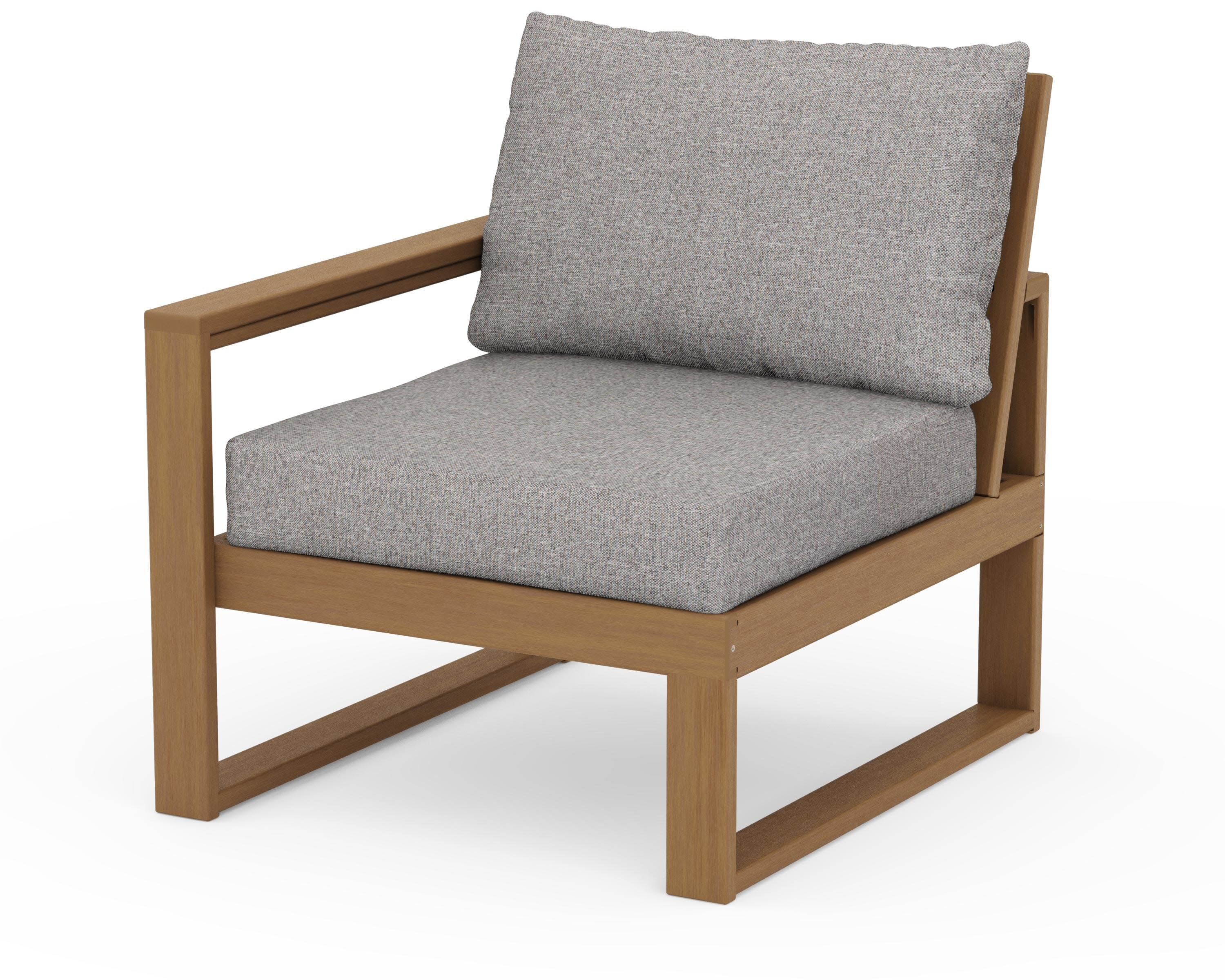 EDGE Modular Left Arm Chair in Natural / Grey Mist