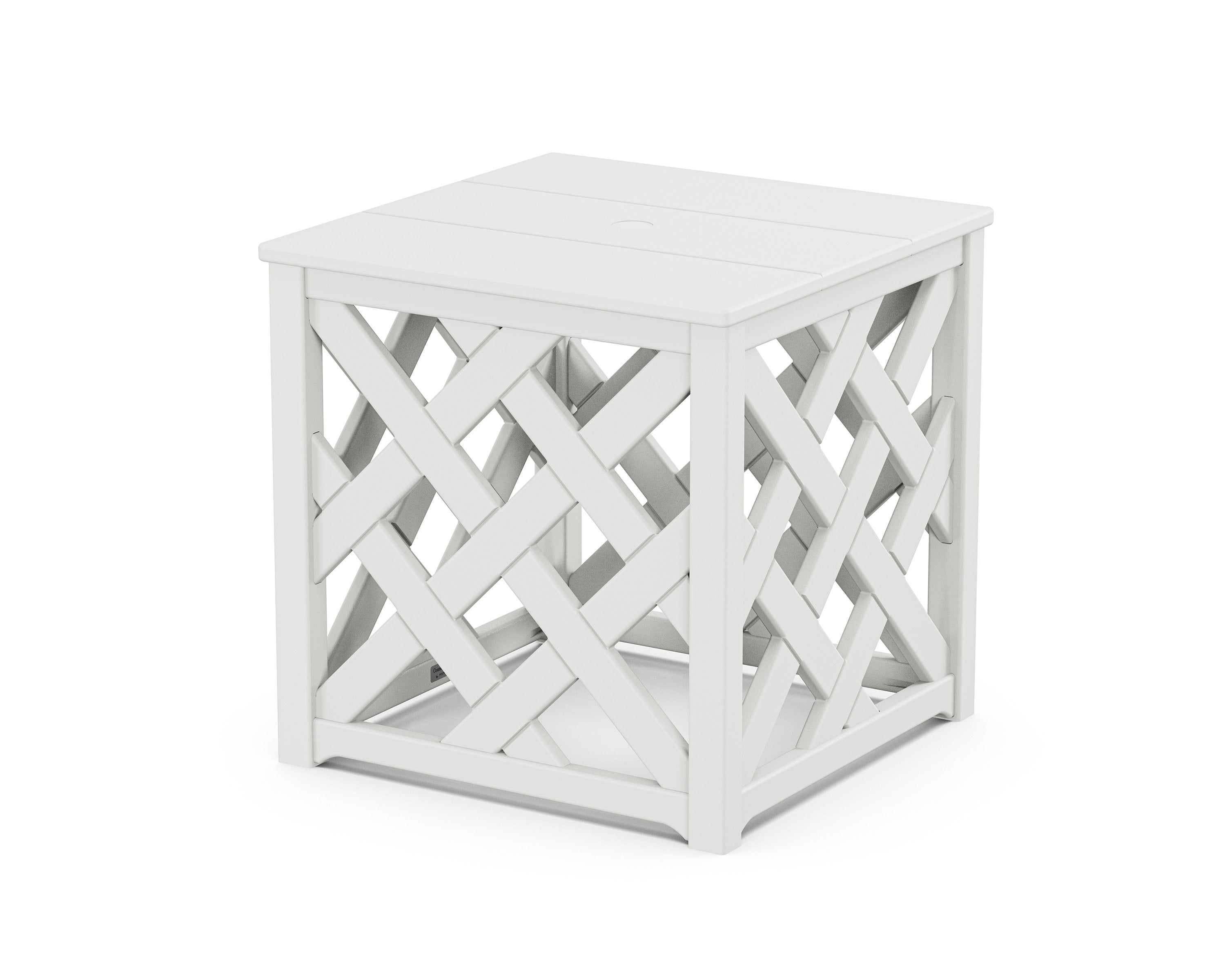 Wovendale Accent Umbrella Table in White