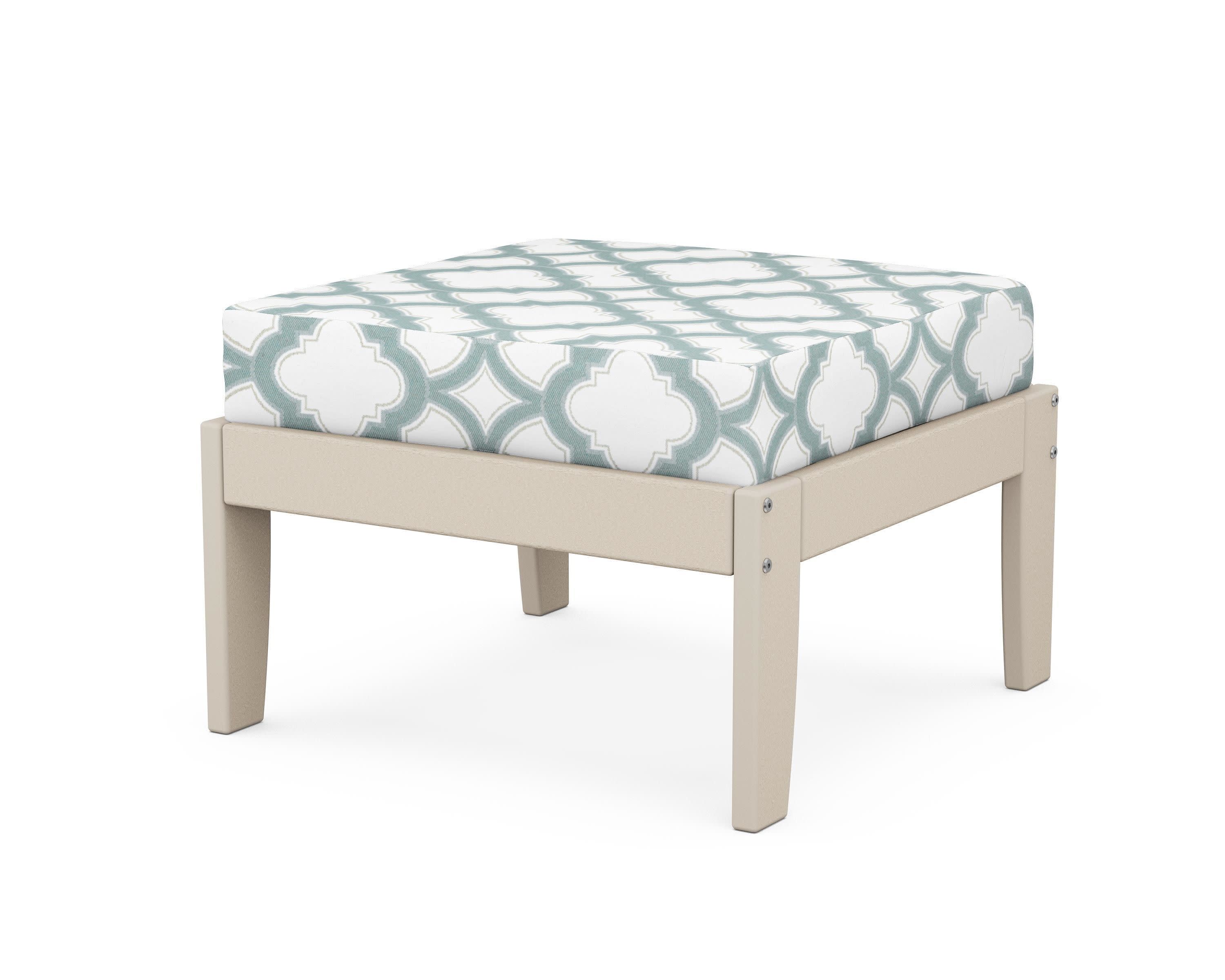 Modular Ottoman - Classic in Sand / Trellis Glacier Spa
