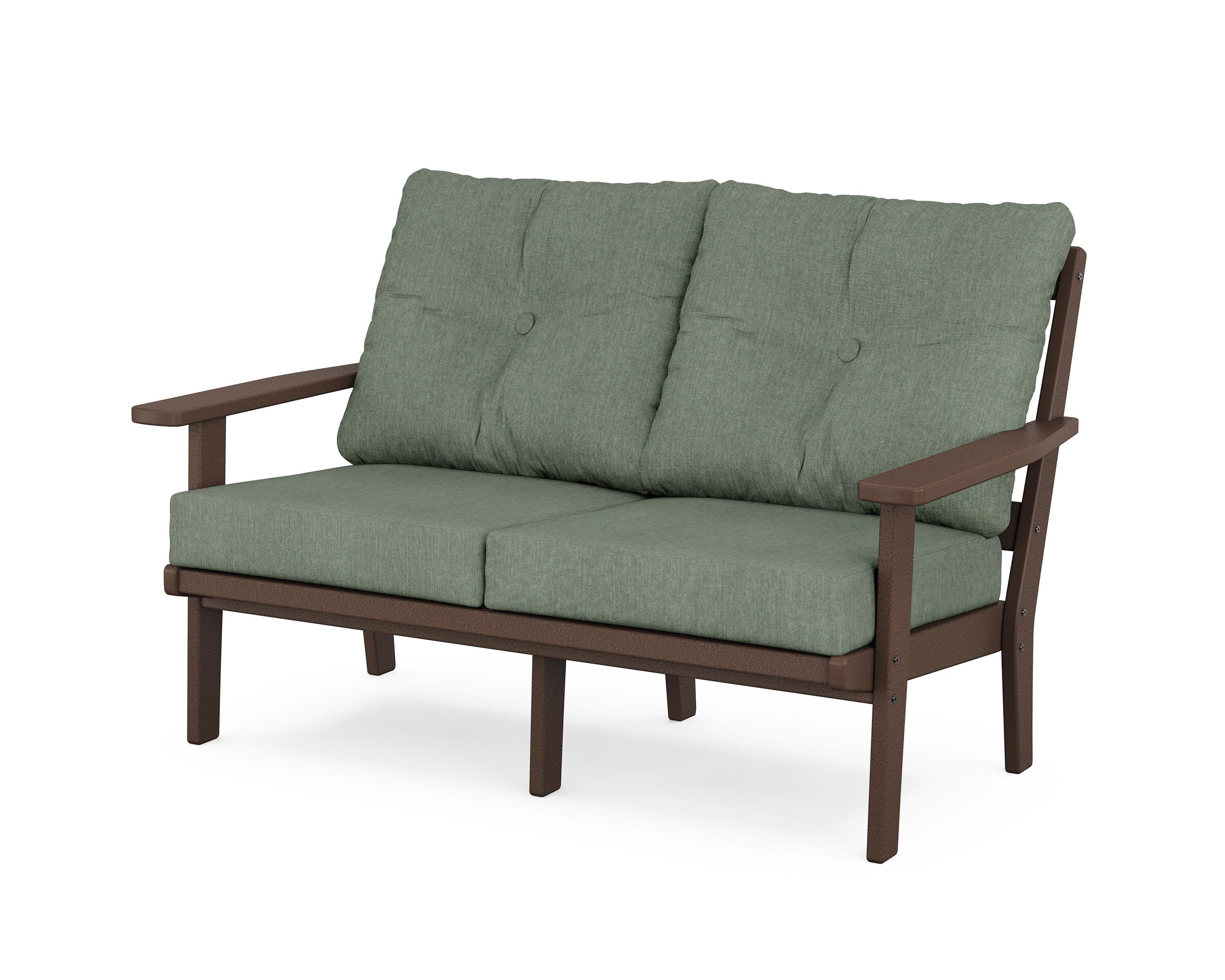 Oxford Deep SeatingLoveseat in Mahogany / Cast Sage