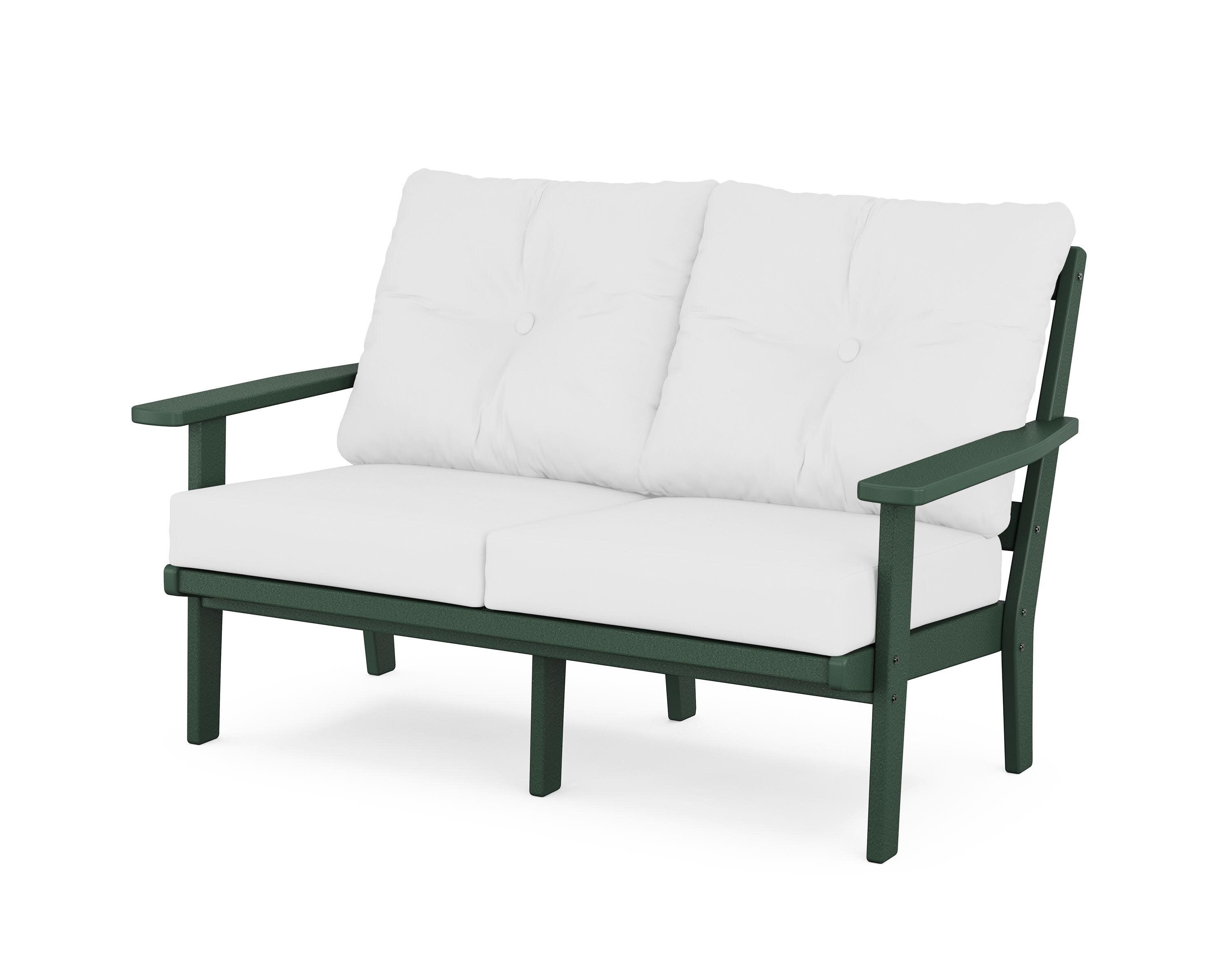 Oxford Deep SeatingLoveseat in Green / Natural