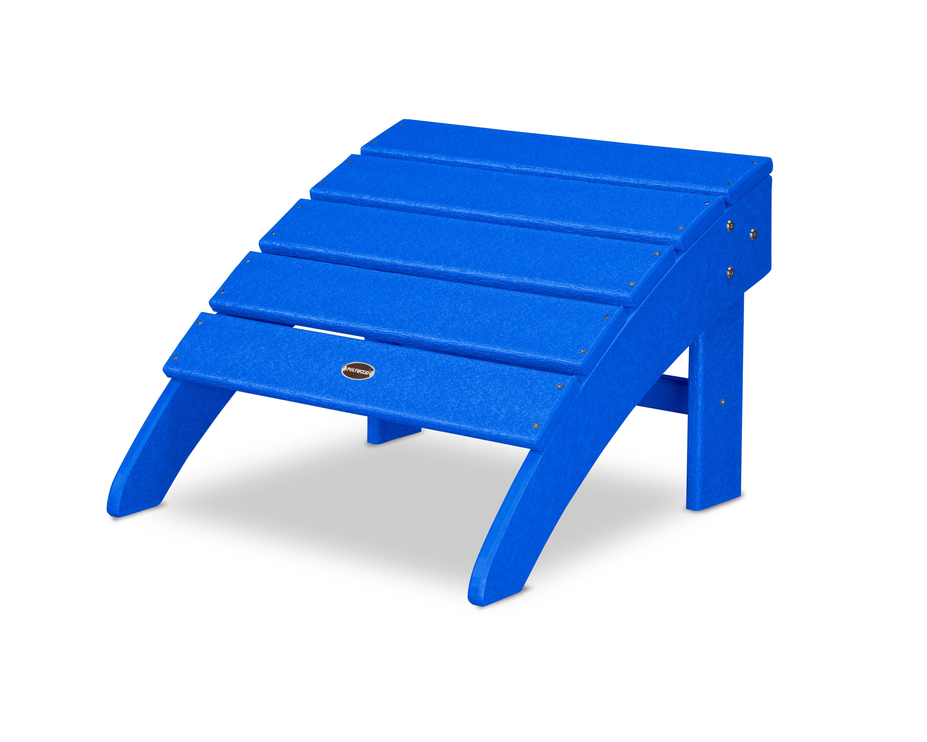 Palm Coast Ottoman in Pacific Blue