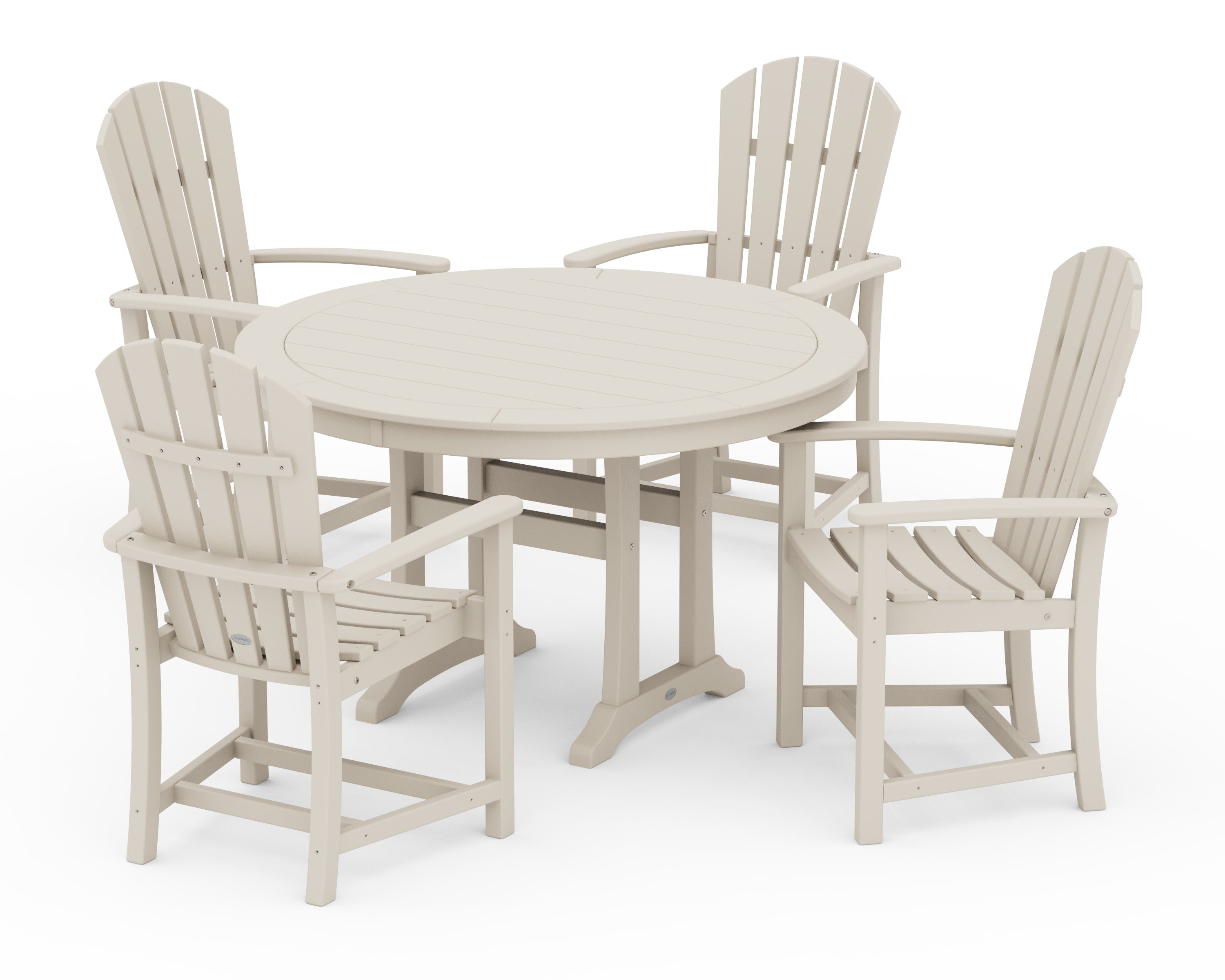 Palm Coast 5-Piece Round Dining Set in Sand