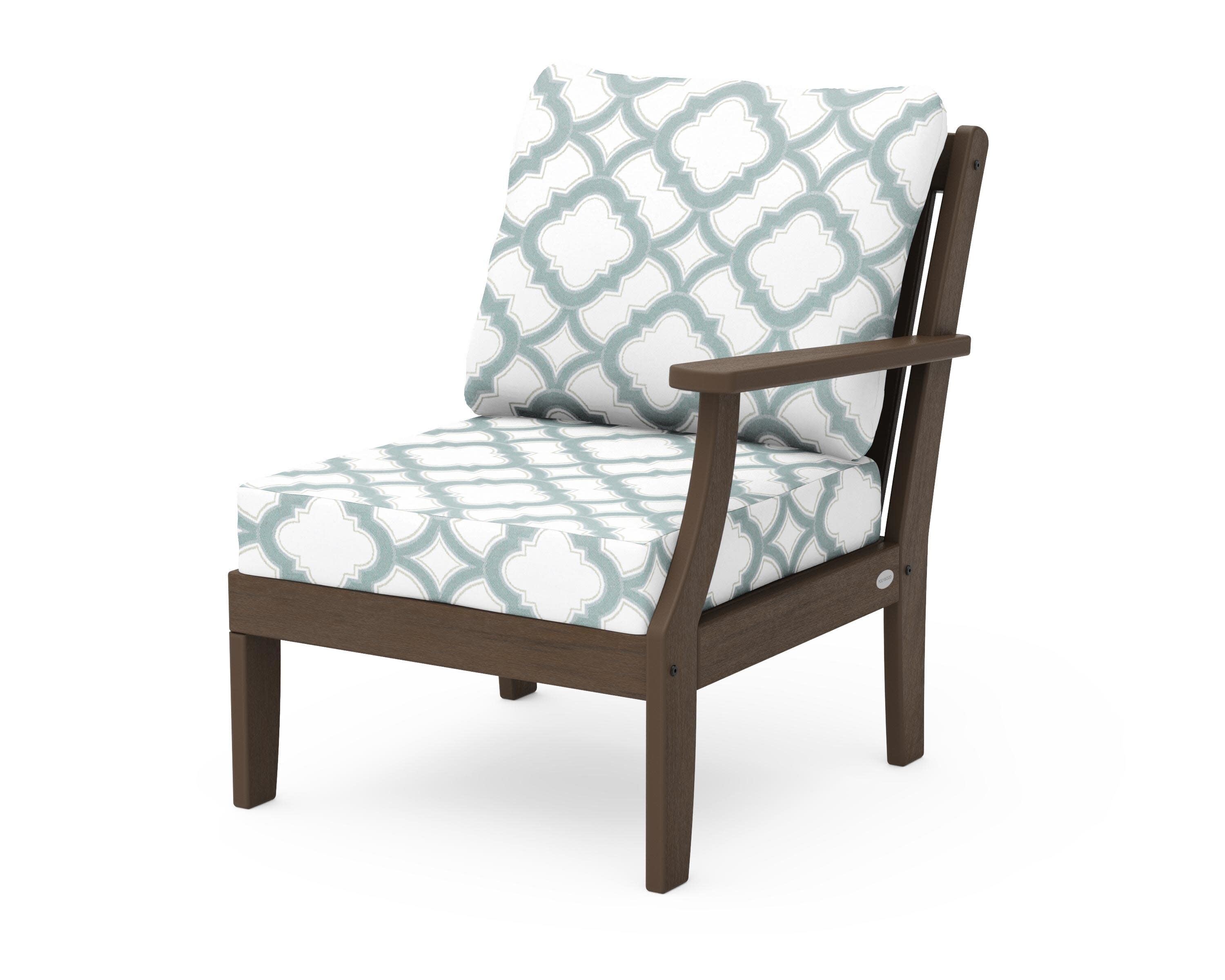 Braxton Modular Right Arm Chair in Kona / Trellis Glacier Spa